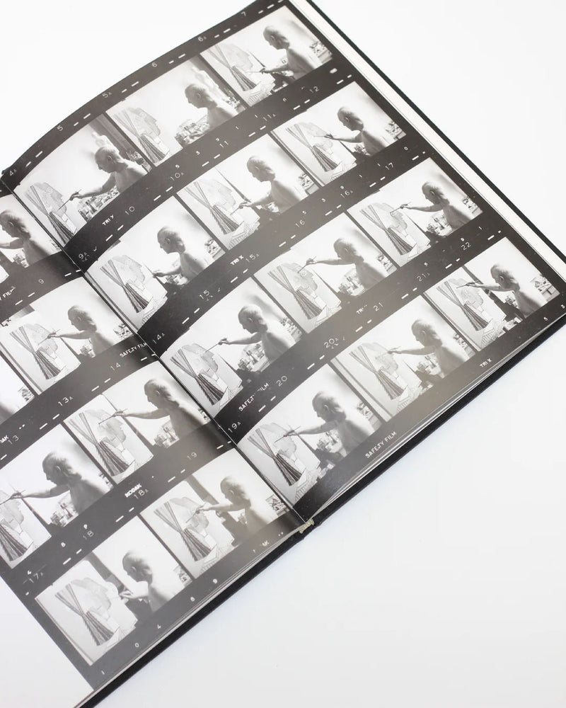 Picasso Paints a Portrait' Books — close-up of black and white photography pages