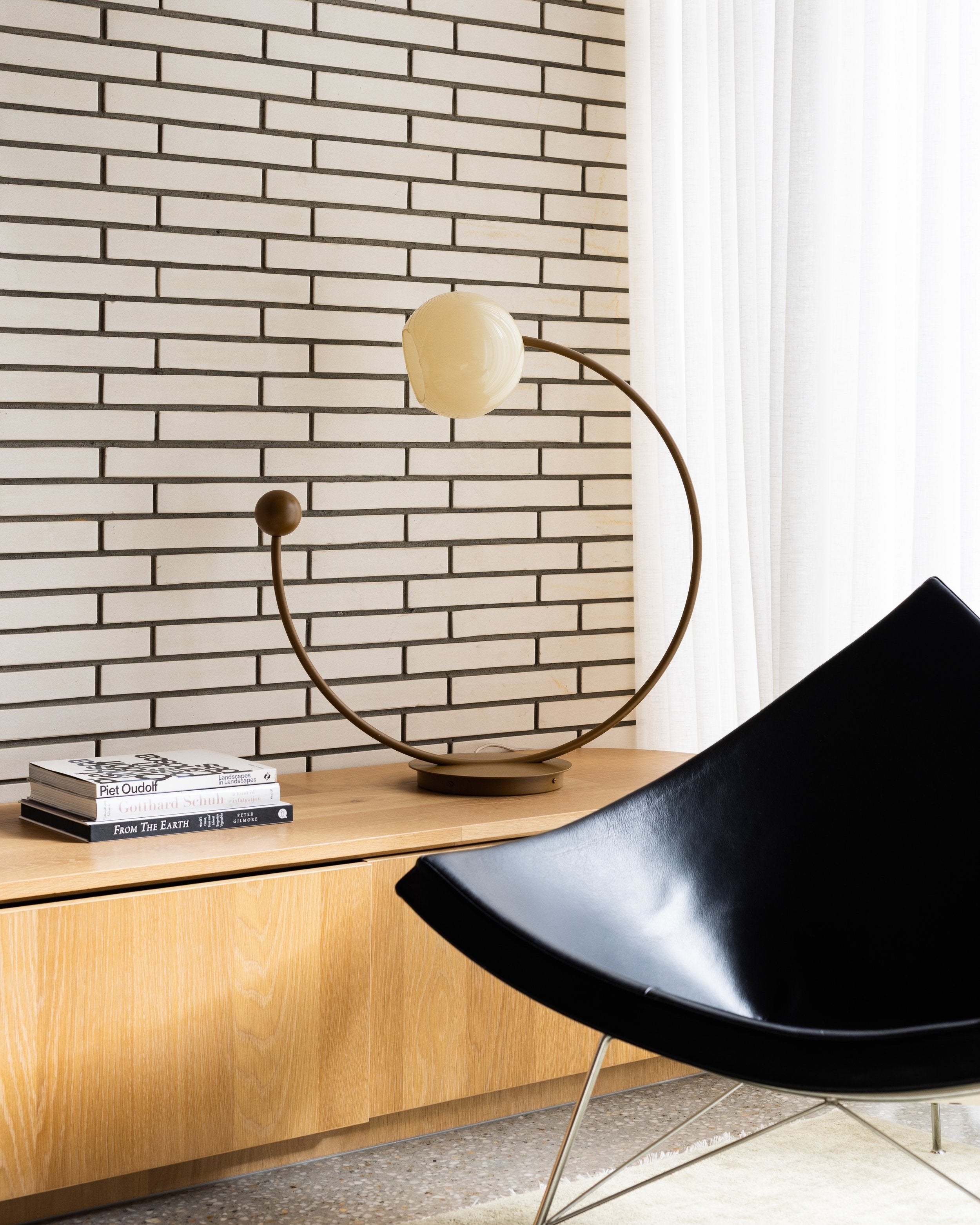 Lampe de Table Oro avec Verre Soufflé à la Main