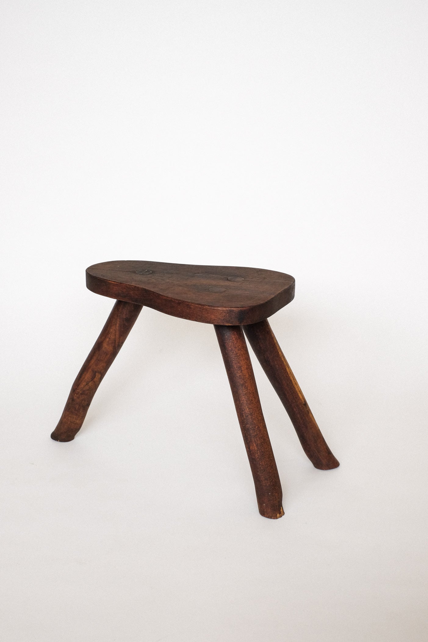 Rustic Vintage Three-Legged Wooden Stool by septembre studios | The Oblist