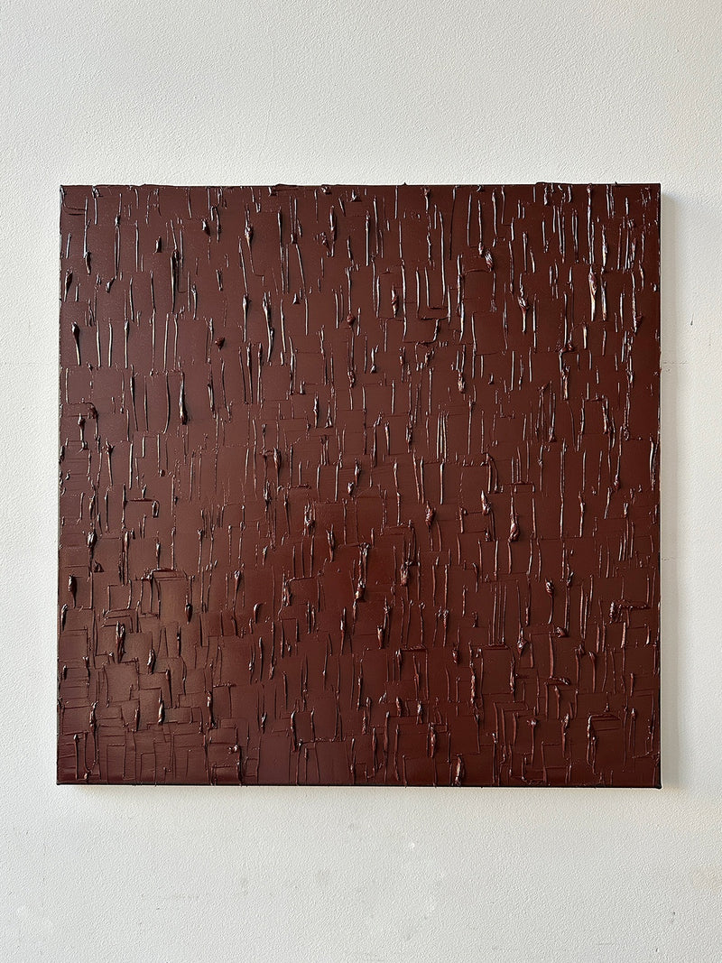 Indian Wine - Heavy Texture' Painting by Roi Elmaliah | The Oblist — textured dark brown canvas