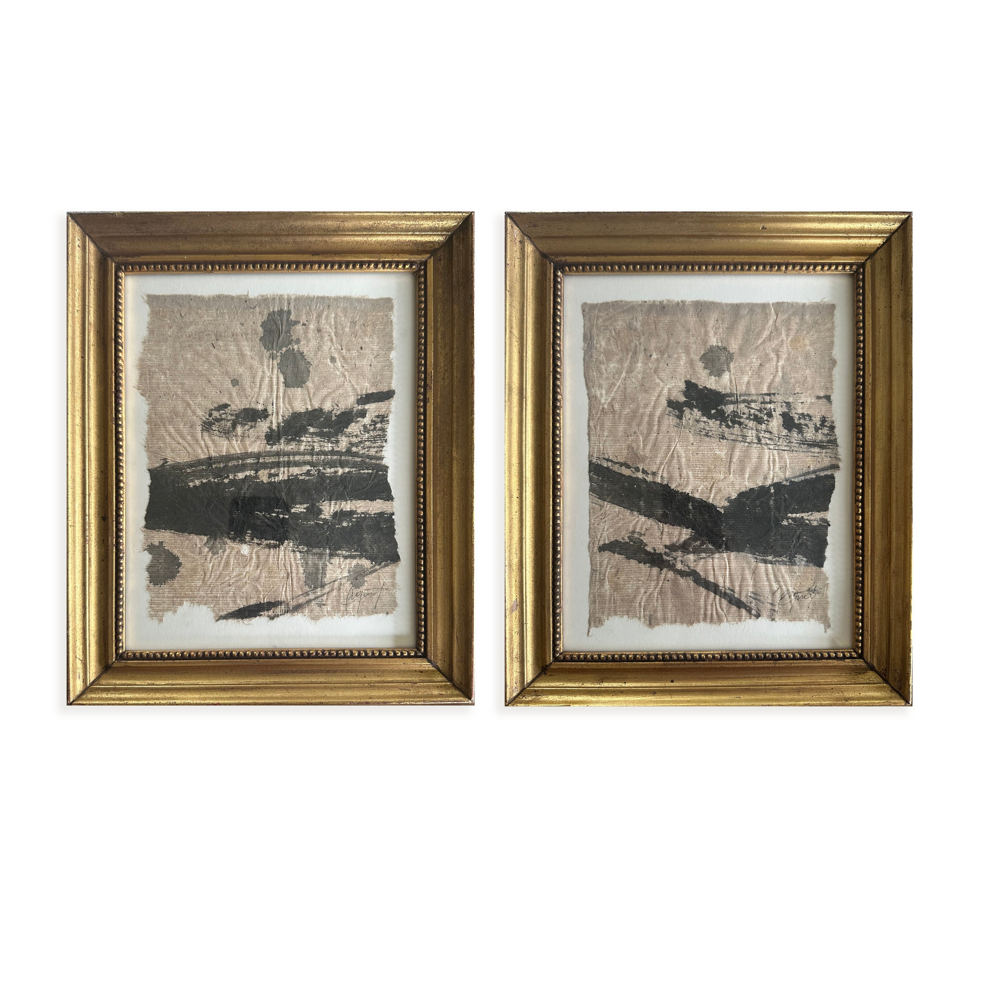Set Leyenda Painting — close-up of textured black and gold frames