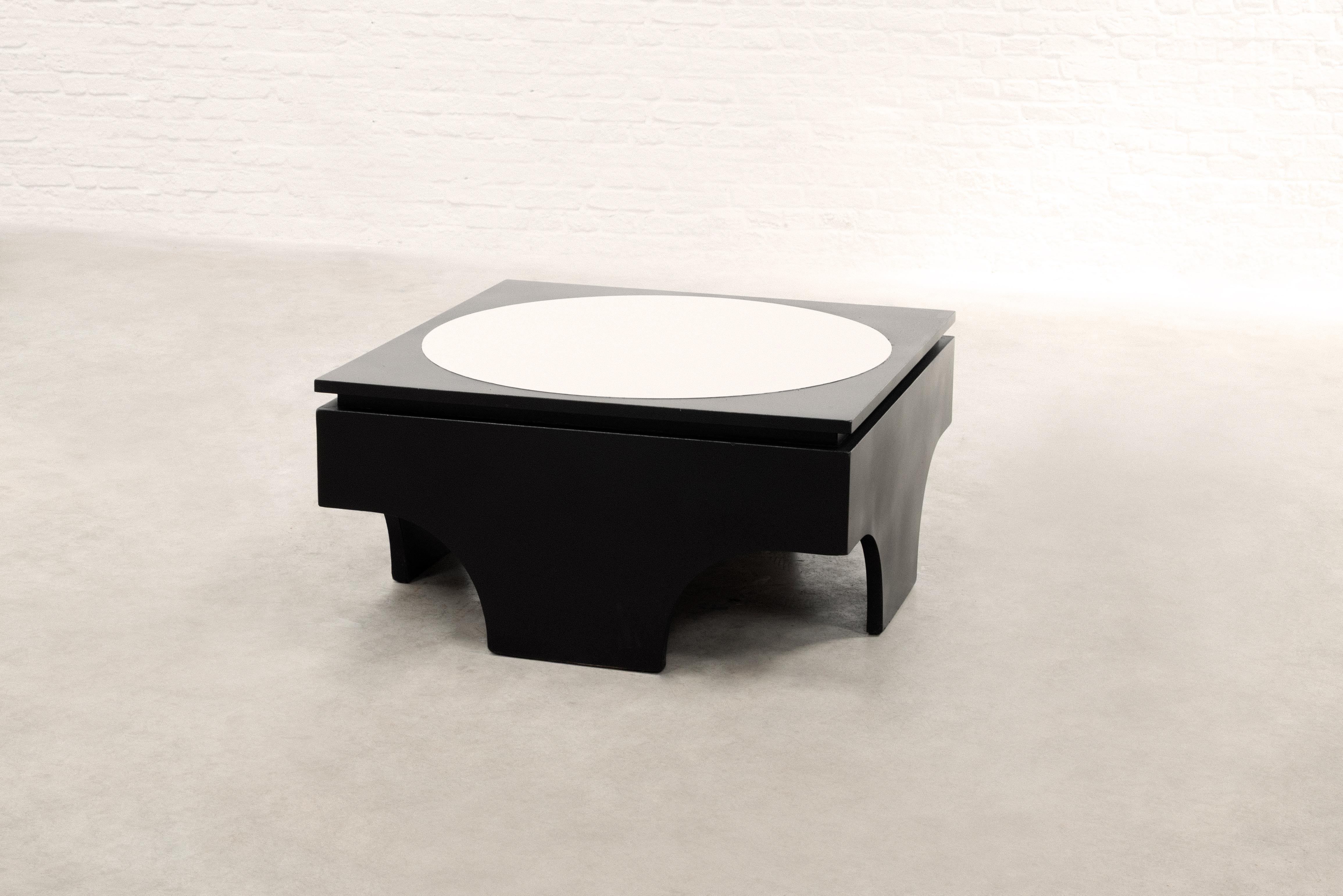 Coffee Table by Emiel Veranneman and Victor Vasarely, Belgium 1960s — close-up