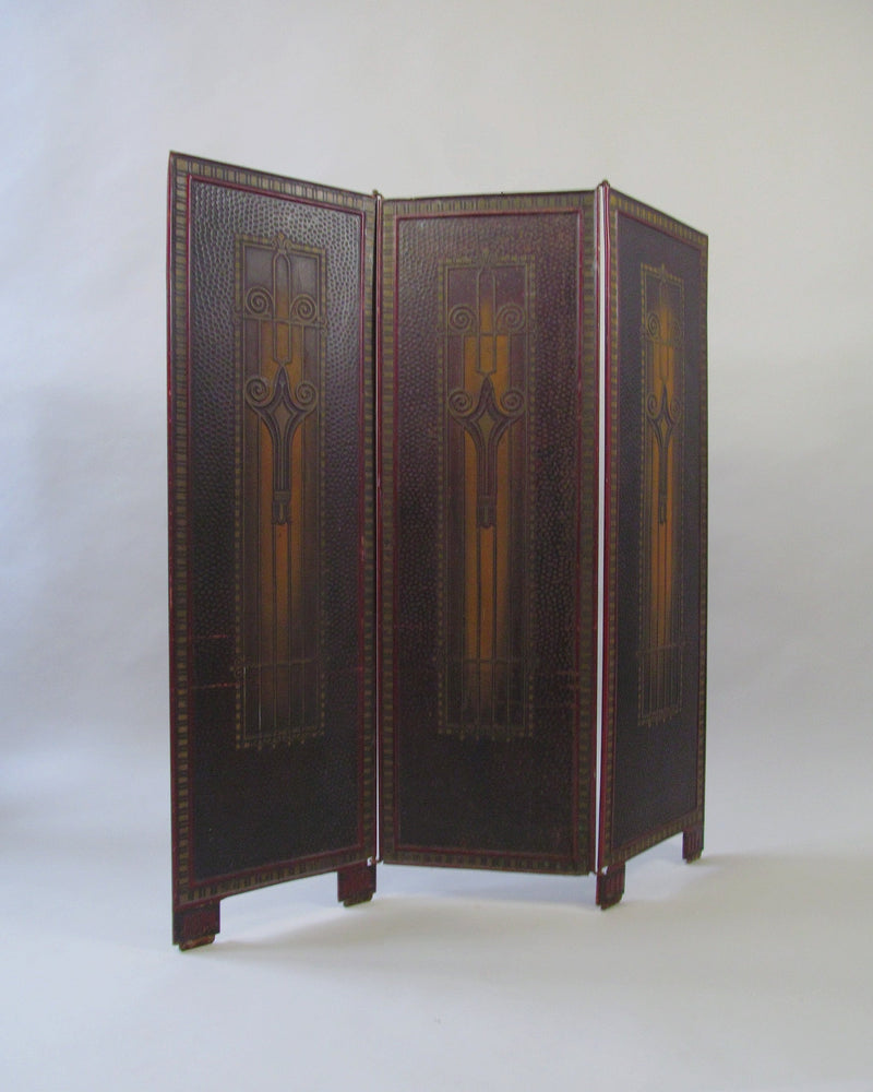 Jugendstil Folding Screen Early 20th century by Myakin | The Oblist — handcrafted dark wood design