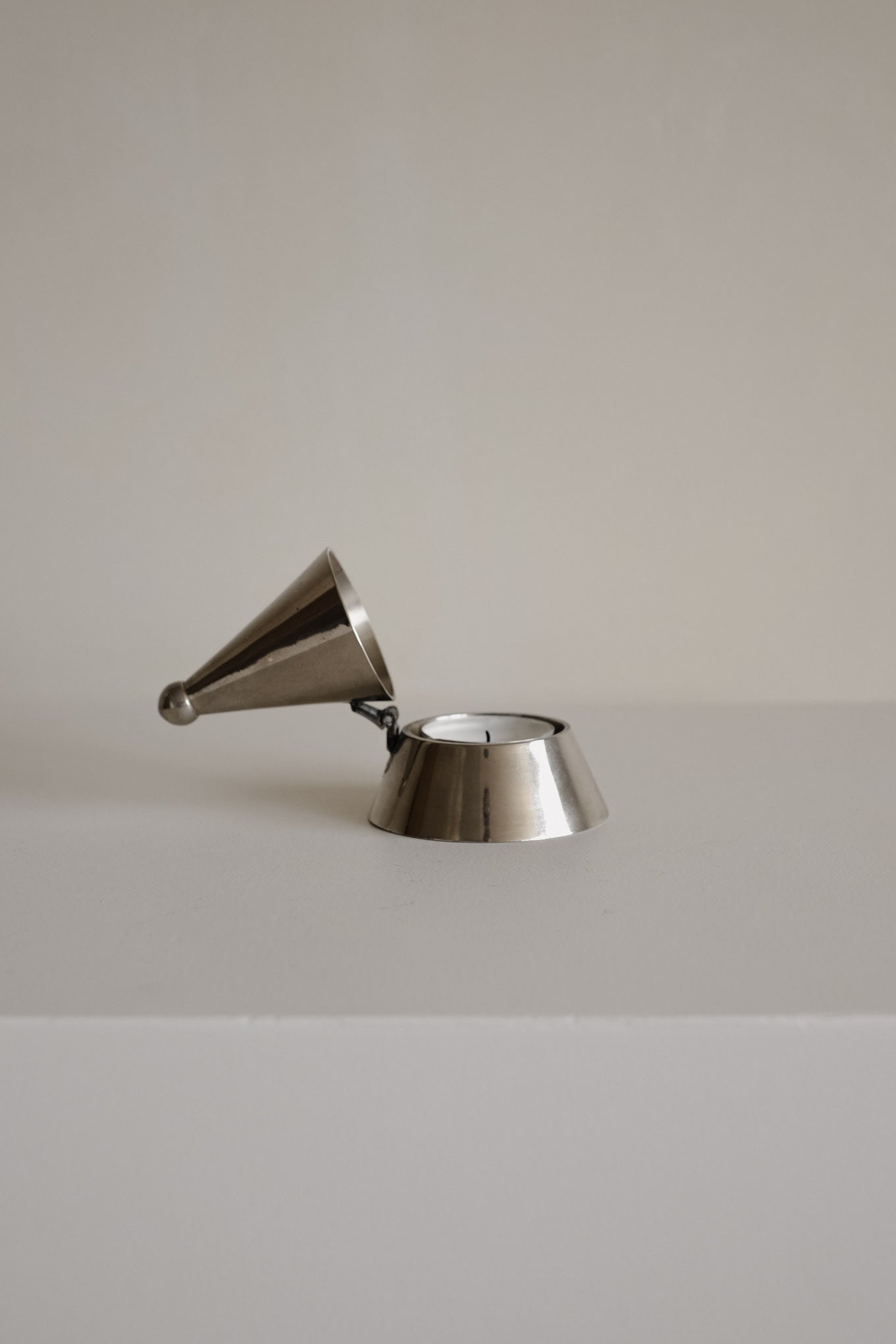 Stainless Steel Tealight Holder  — in context