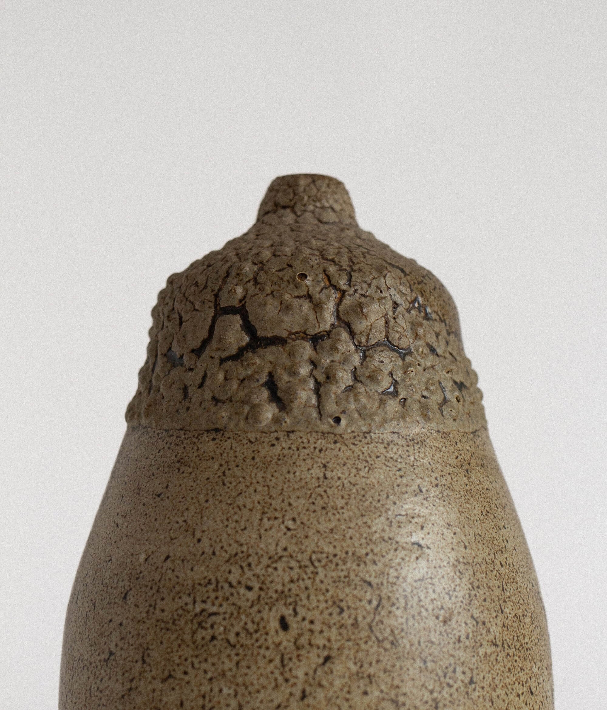 Textured Ceramic Single-Stem Vase — detail view