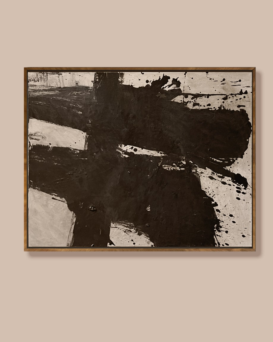 "Marblehead" Painting in Charcoal and Ink on Canvas by Médecine | The Oblist