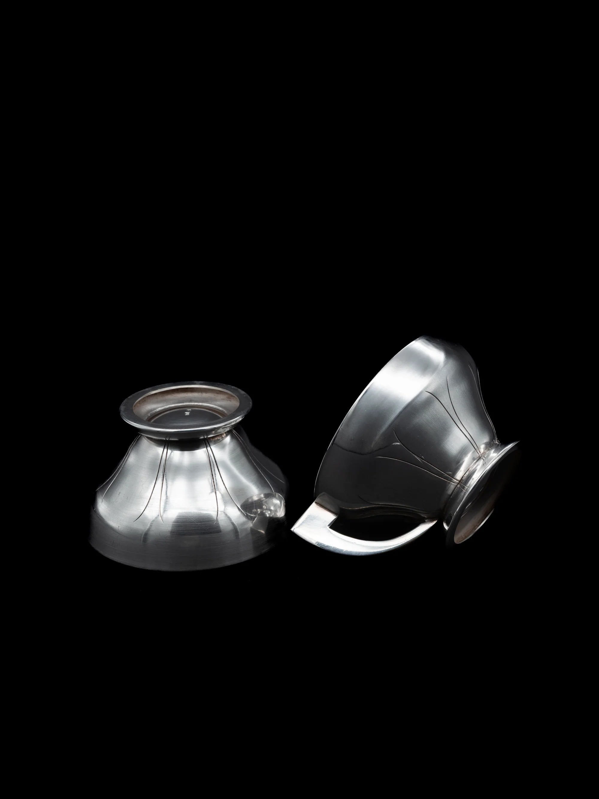 Art Deco Silver-Plated Cups, CGF, France, c. 1930s — alternate view