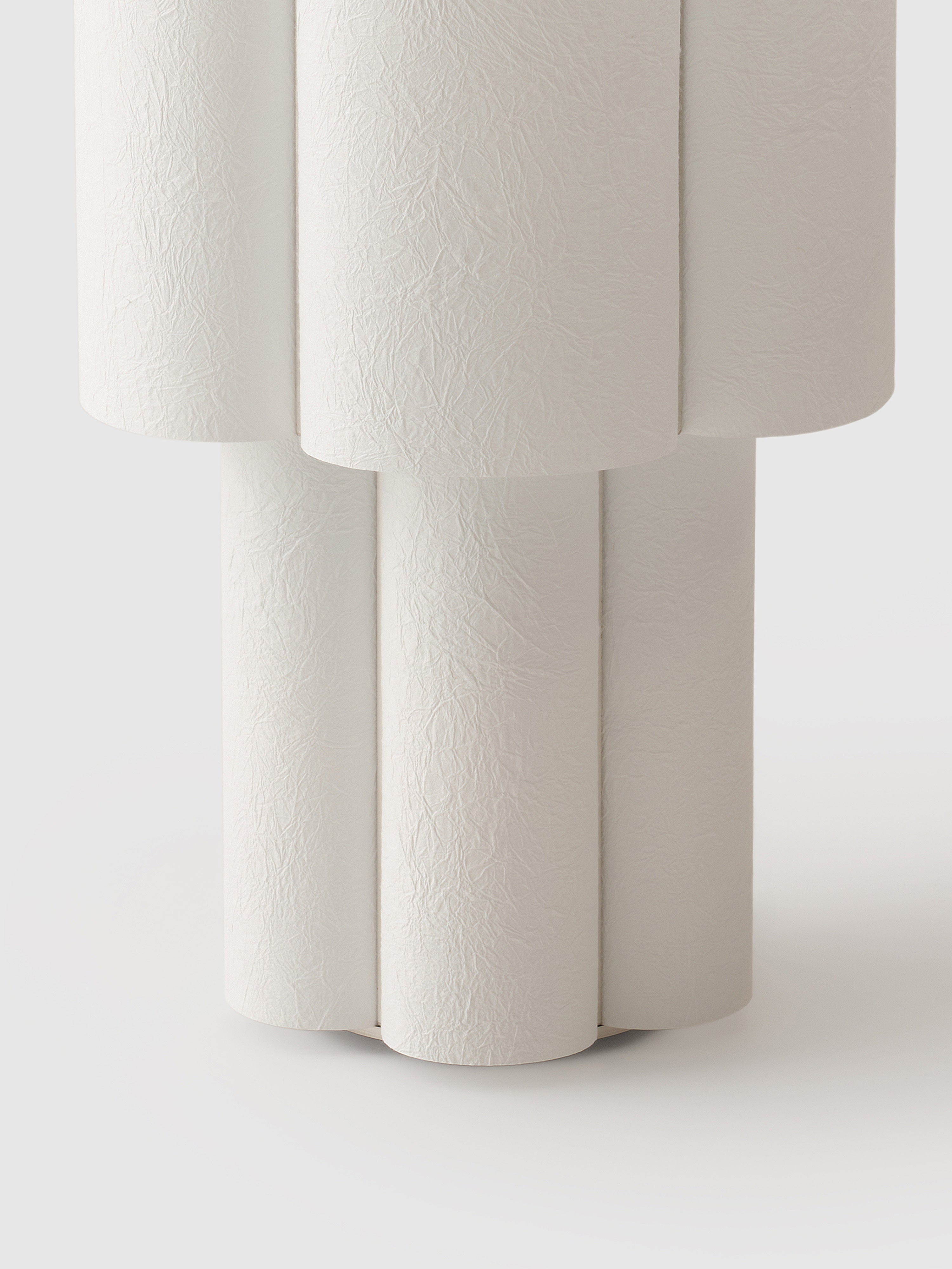 Soom Hanji Table Lamp — back view highlighting textured paper material