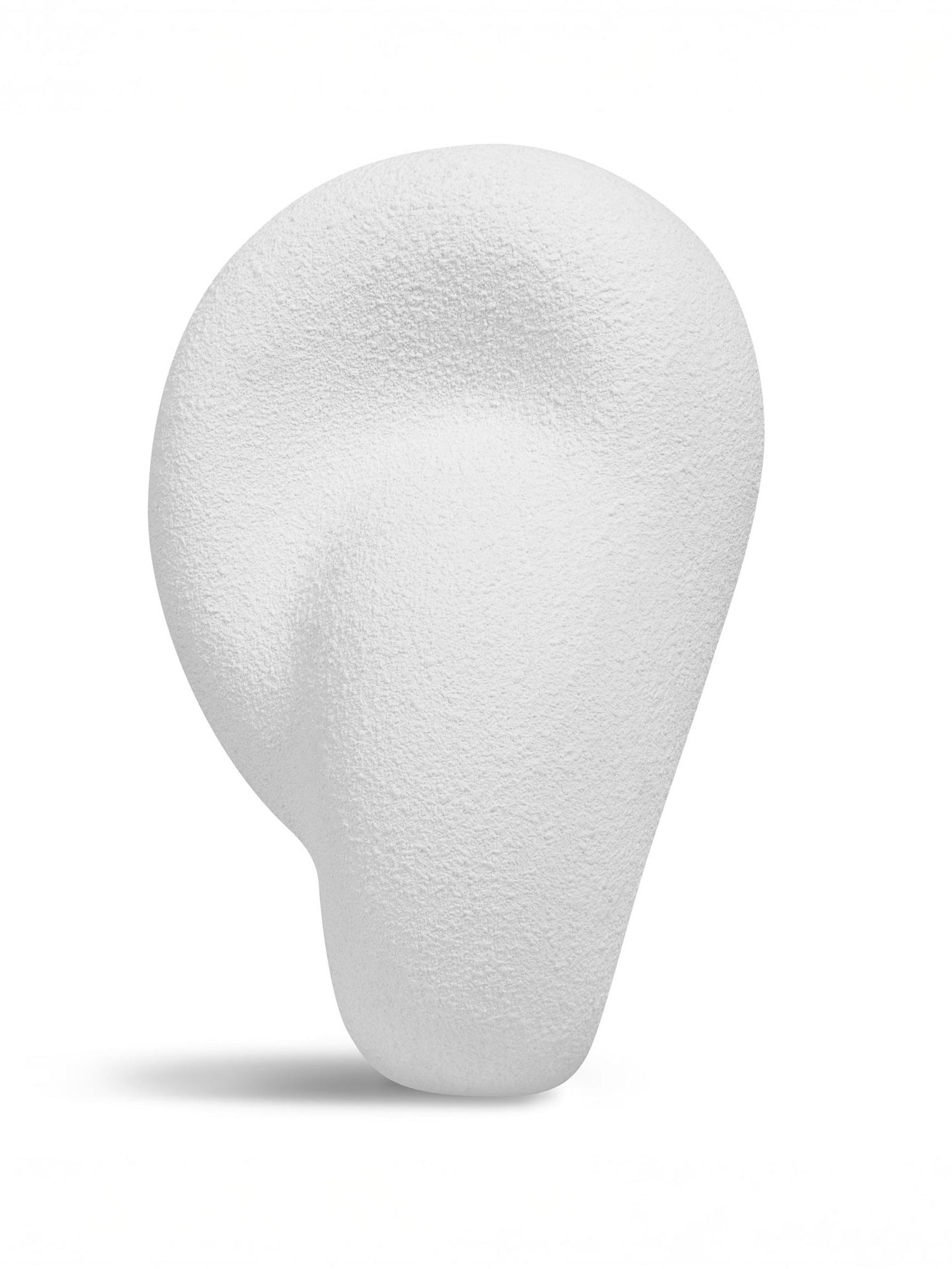 Acoustic Sculpture White - Bluetooth — textured white surface in minimalist setting
