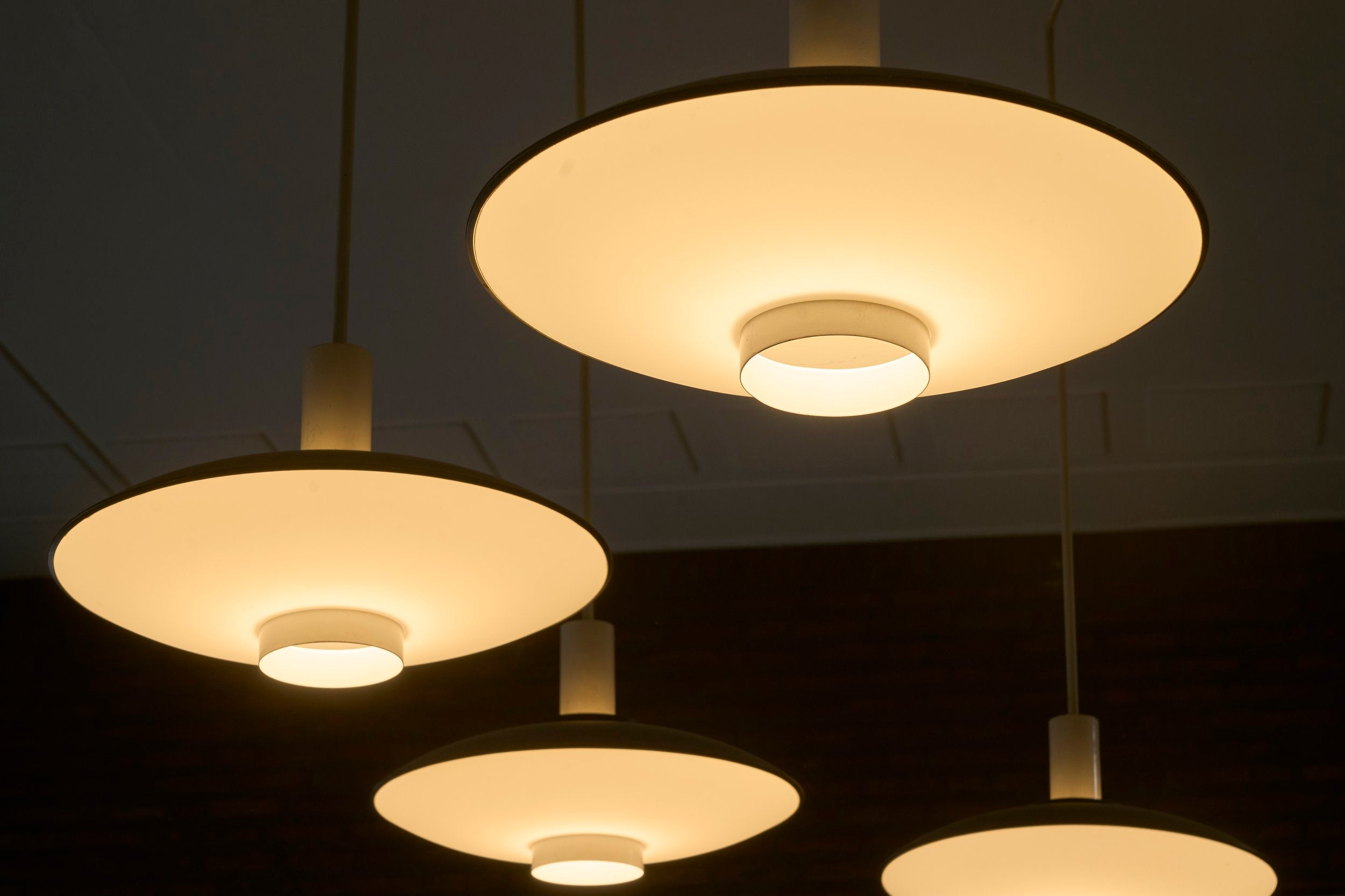 Monumental Mid-Century Chandelier in Lacquered Metal and Acrylic The Netherlands 1960 — lifestyle setting
