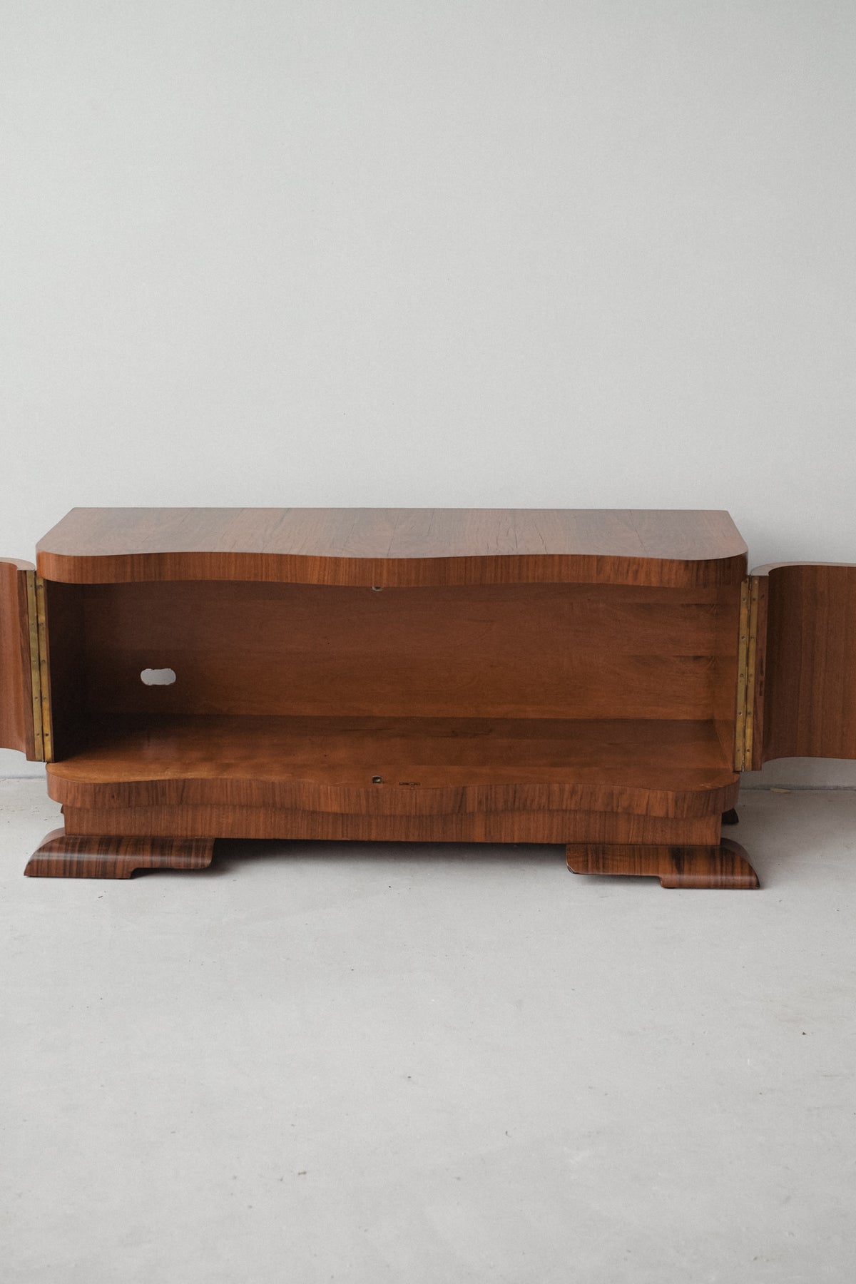 Elegant Art Deco Burr Walnut Cabinet — lifestyle setting