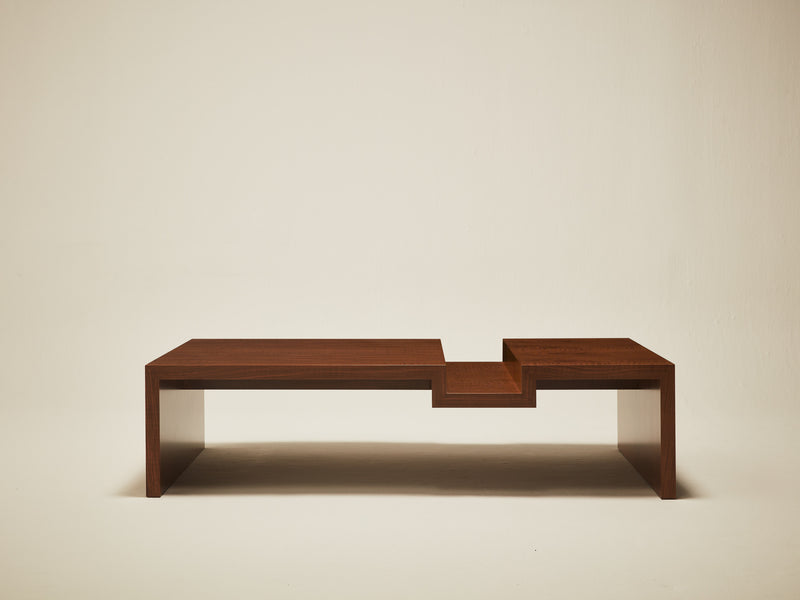 'Continuous' Coffee Table I Handcrafted in Wood Veneer — detail view