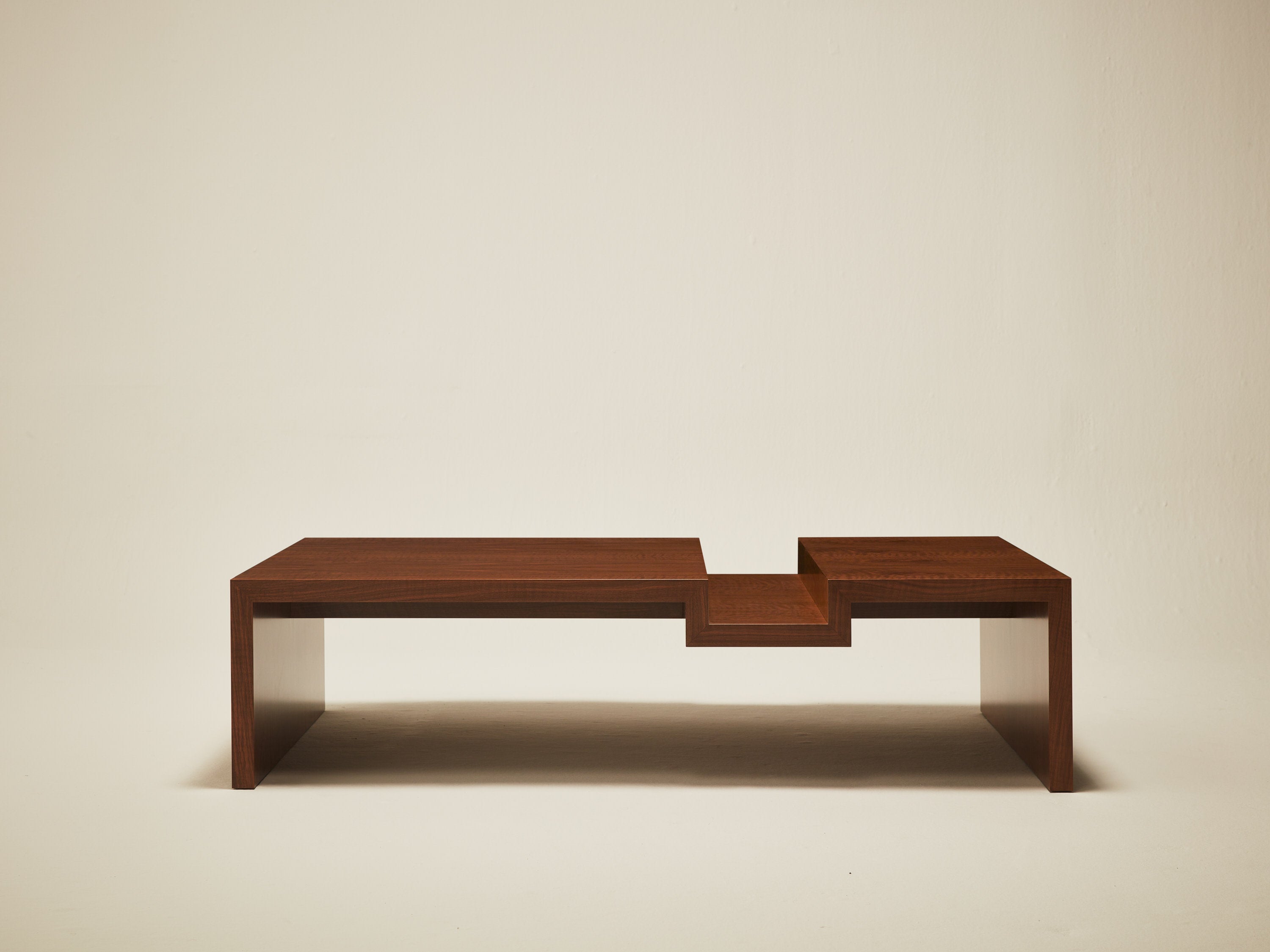 'Continuous' Coffee Table I Handcrafted in Wood Veneer — detail view