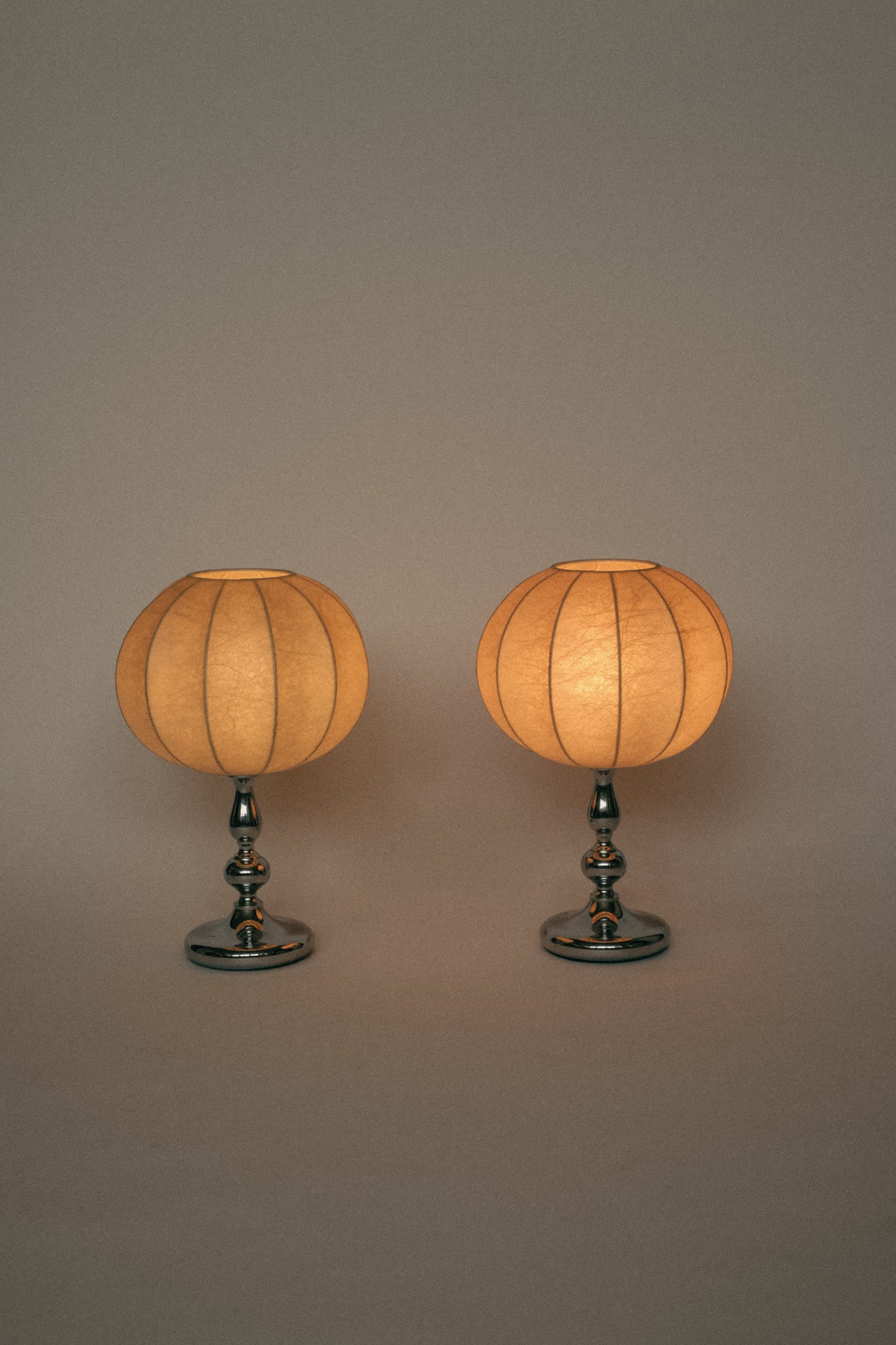 Rare Vintage Mid-Century Modern Cocoon Table Lamps by septembre studios | The Oblist