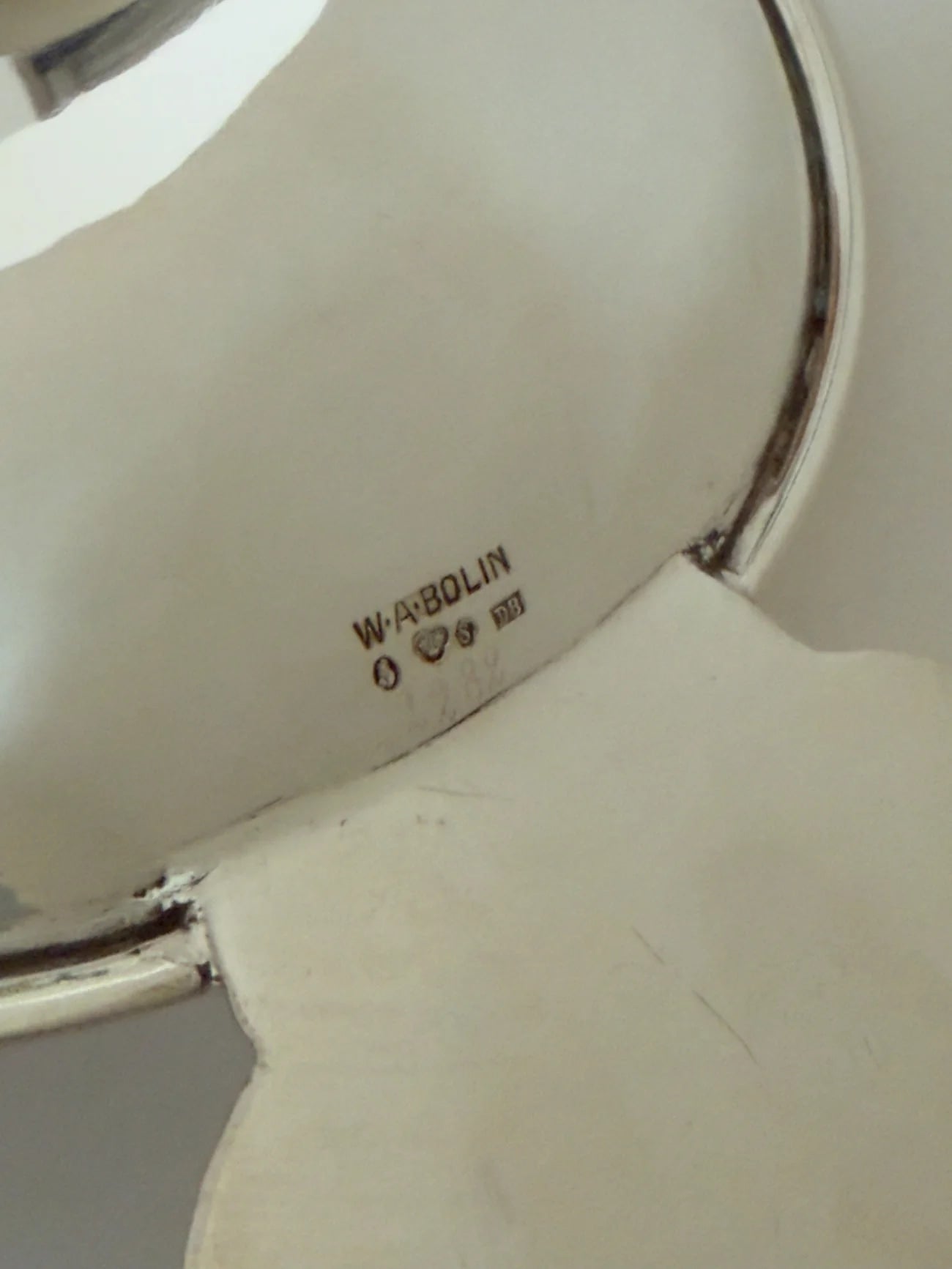 Plat en argent Art déco, W.A. Bolin, années 1930