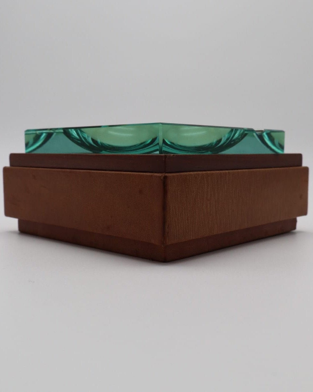 Fontana Arte Nile-Green Crystal Ashtray (c. 1960s–70s)
