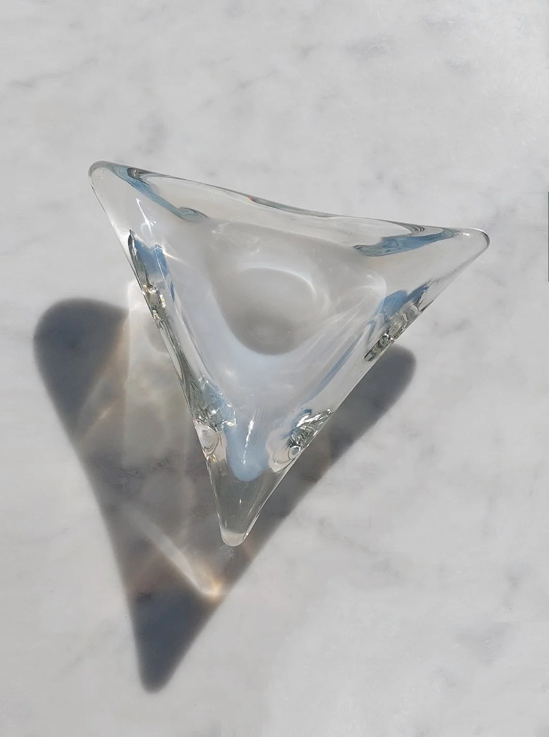 Triangle Glass Ashtray — detail view