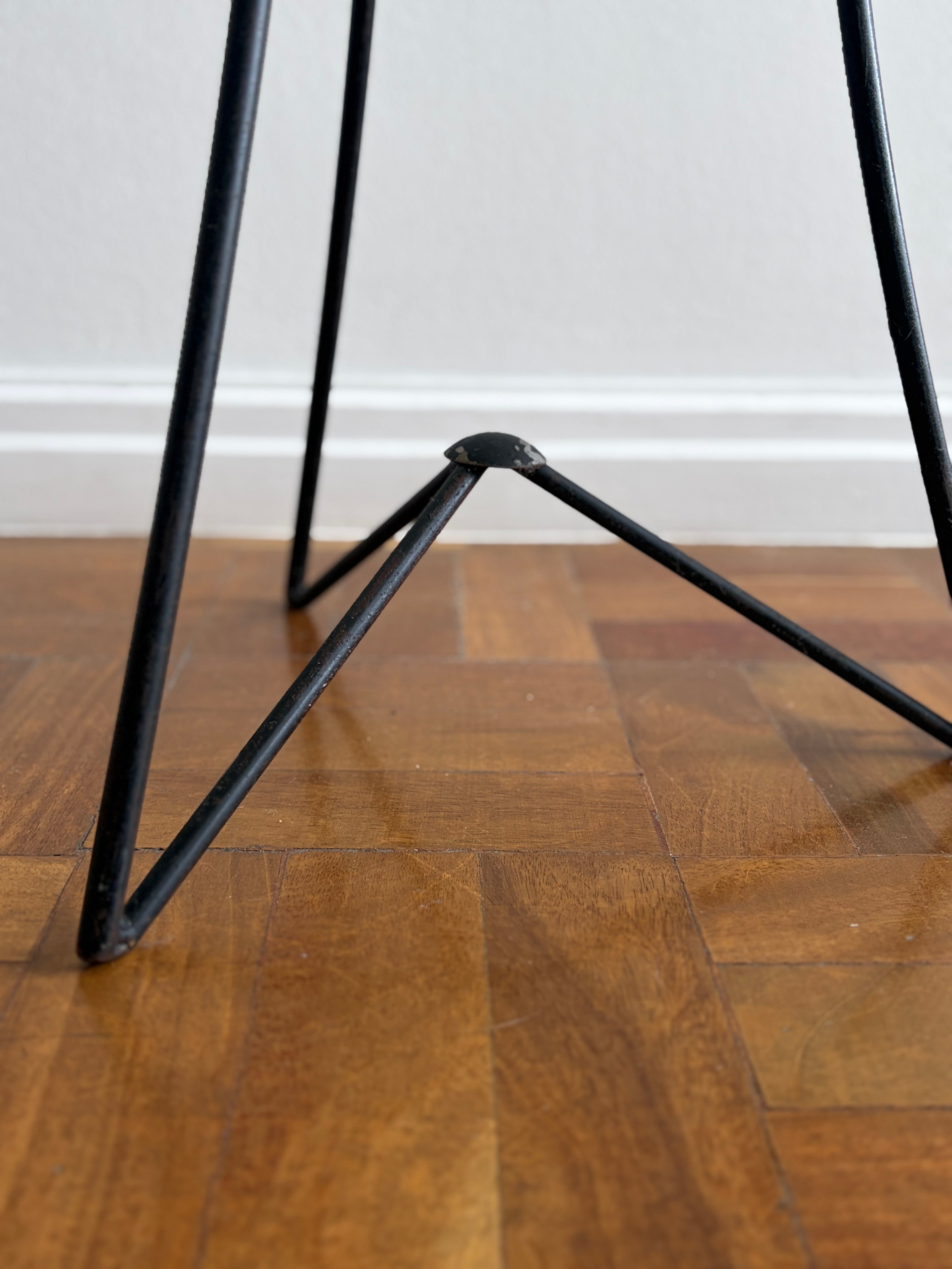 Pair of Monumental Forged Iron Floor Candleholders, Portugal, 1970s — in context