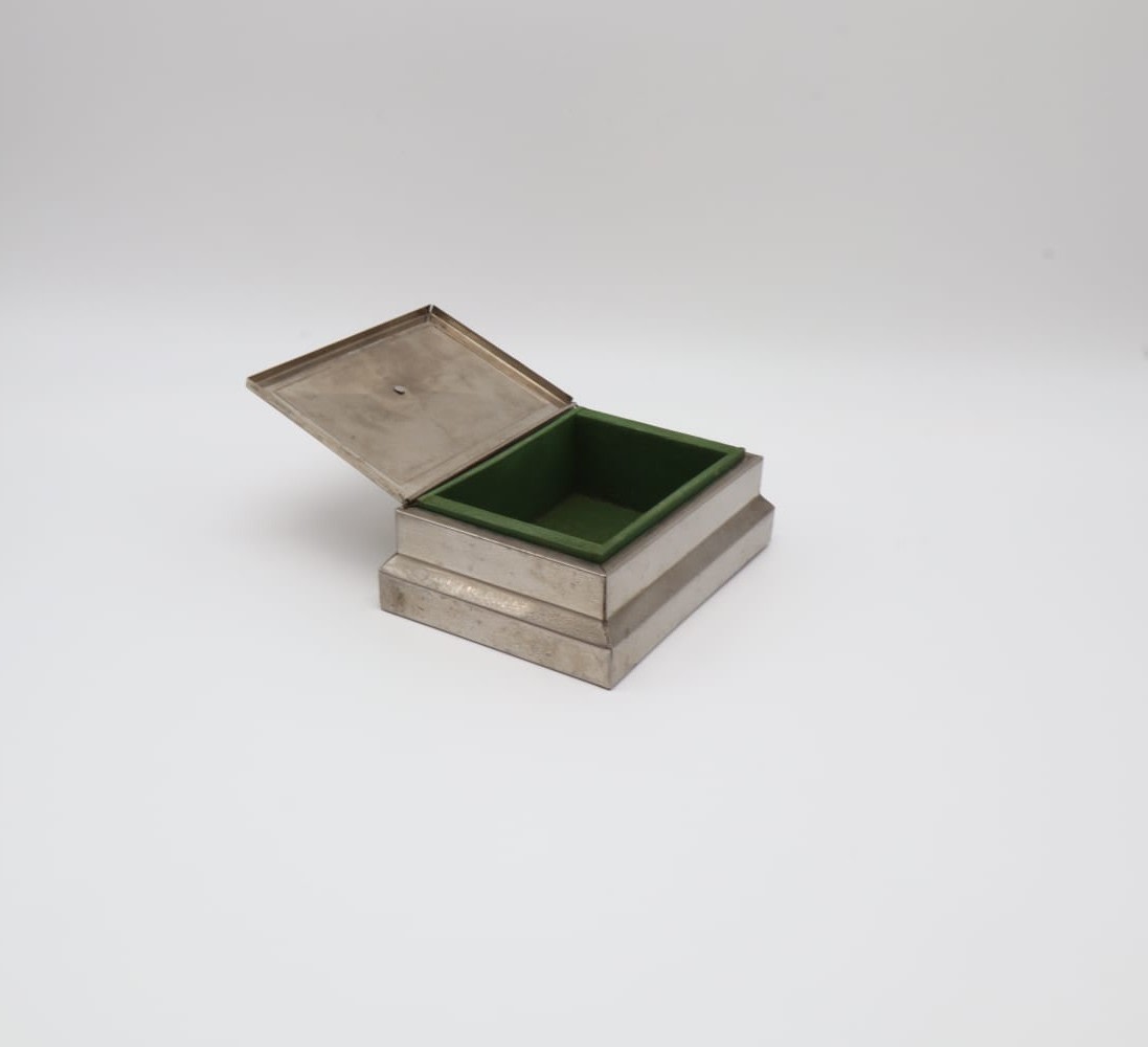 1930s Art Deco Silver-Plated Table Box – Germany — detail view