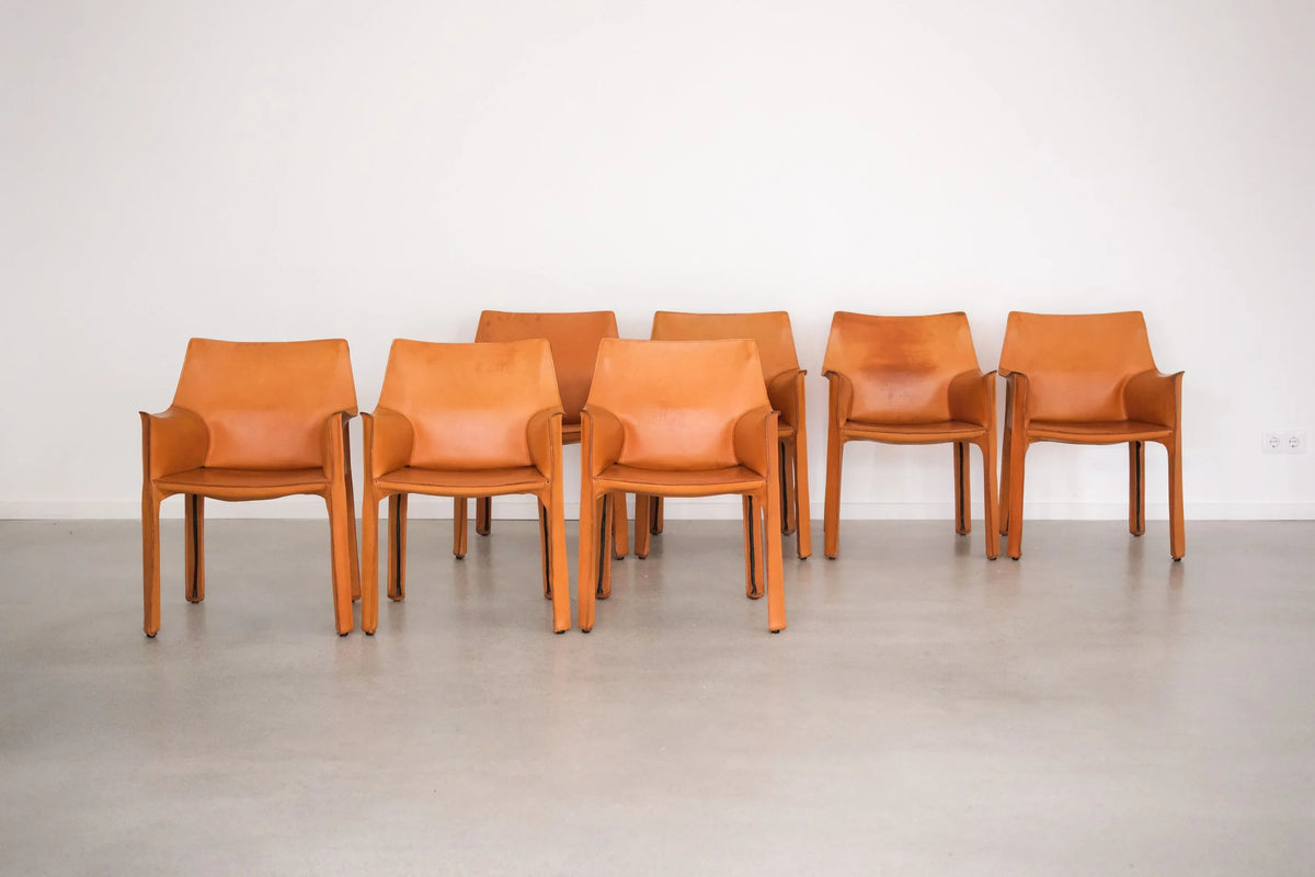 Cab 413 by Mario Bellini for Cassina — Set of 7 — view 10