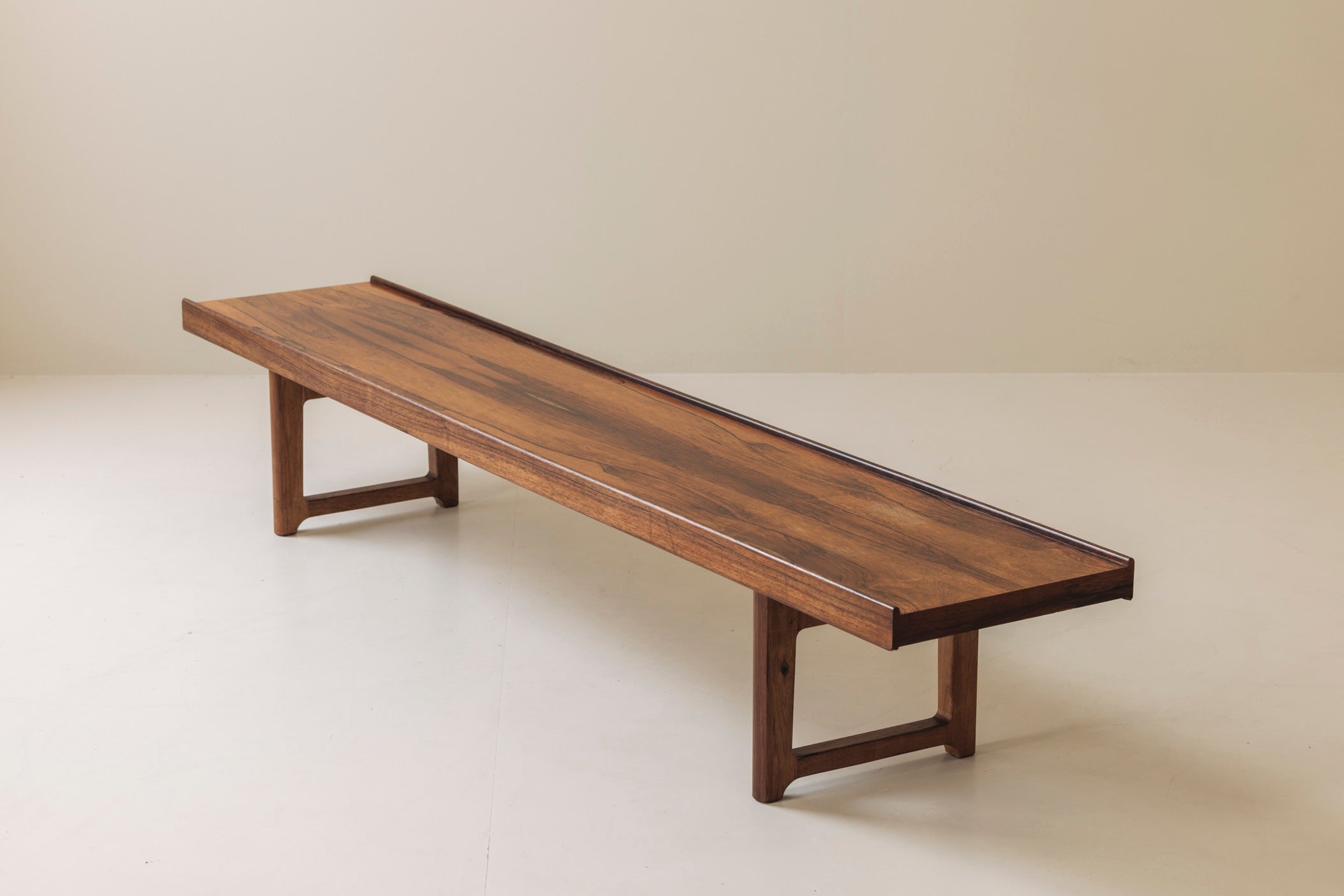 Long Krobo Bench by Torbjørn Afdal for Bruksbo, Norway 1960s — alternate view