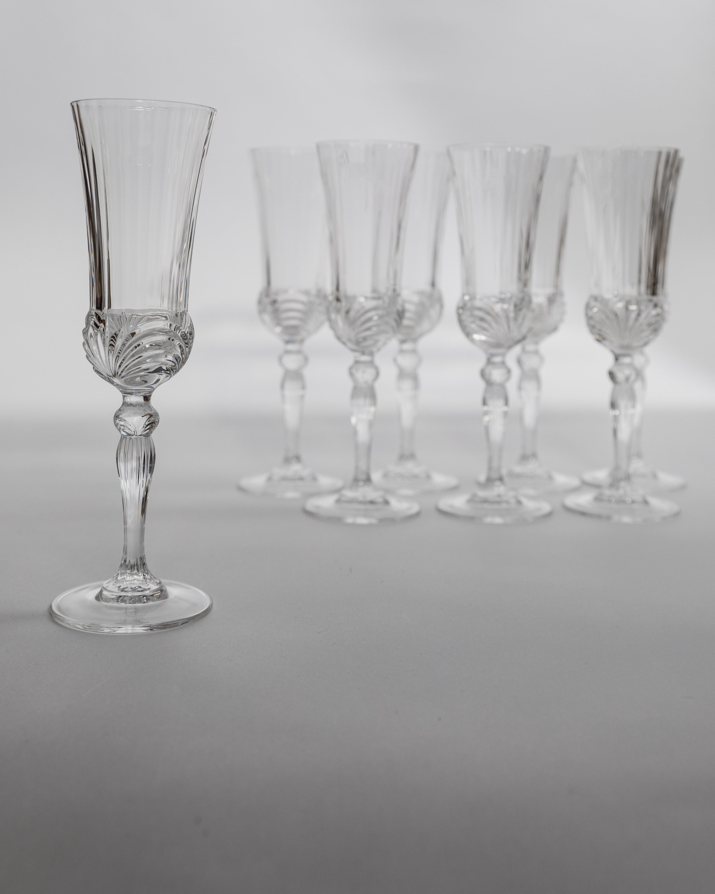 Verres à Champagne en Cristal - Ensemble de 8, 1980s