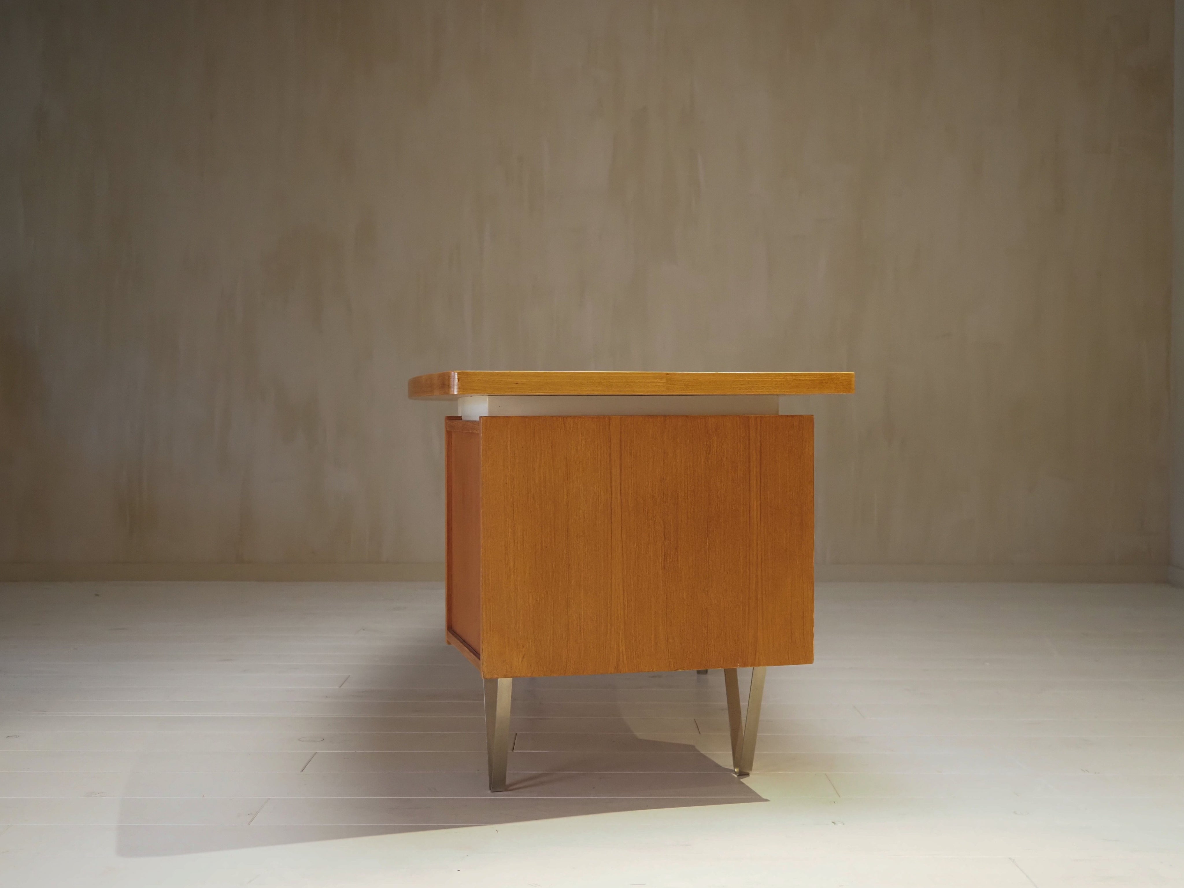 Boomerang Floating Desk by Tijsseling, The Netherlands, 1960s — side angle