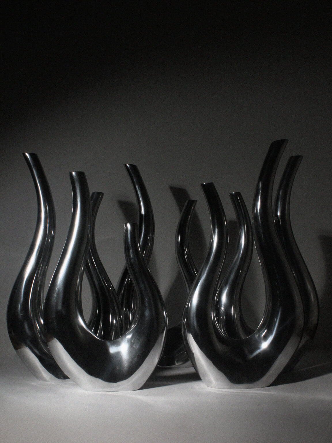 Contemporary Sculptural Aluminum Vessel, Extra Large — detail view
