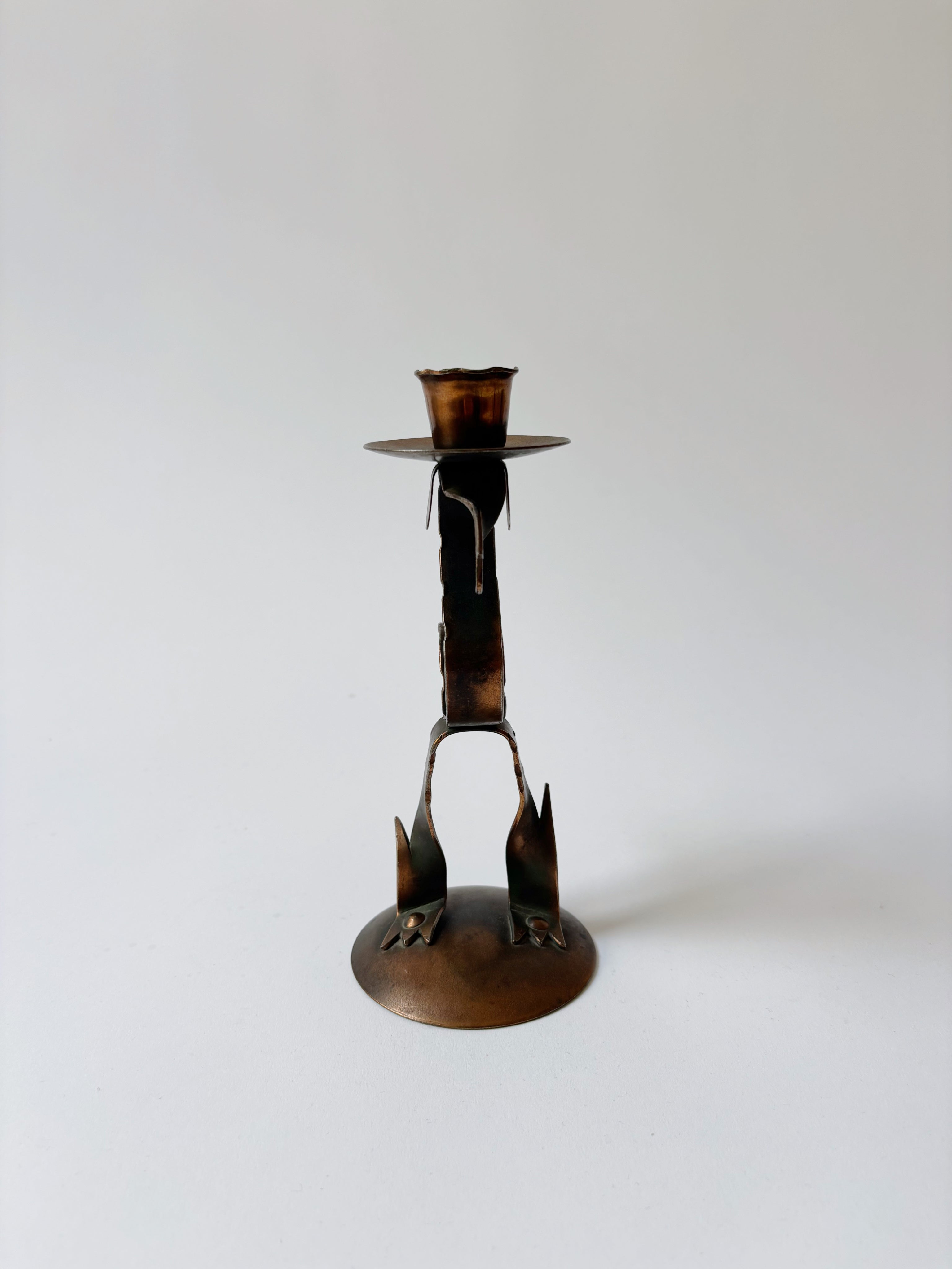 Aspid Folk Art Candlestick, c. 1970's Poland — side angle