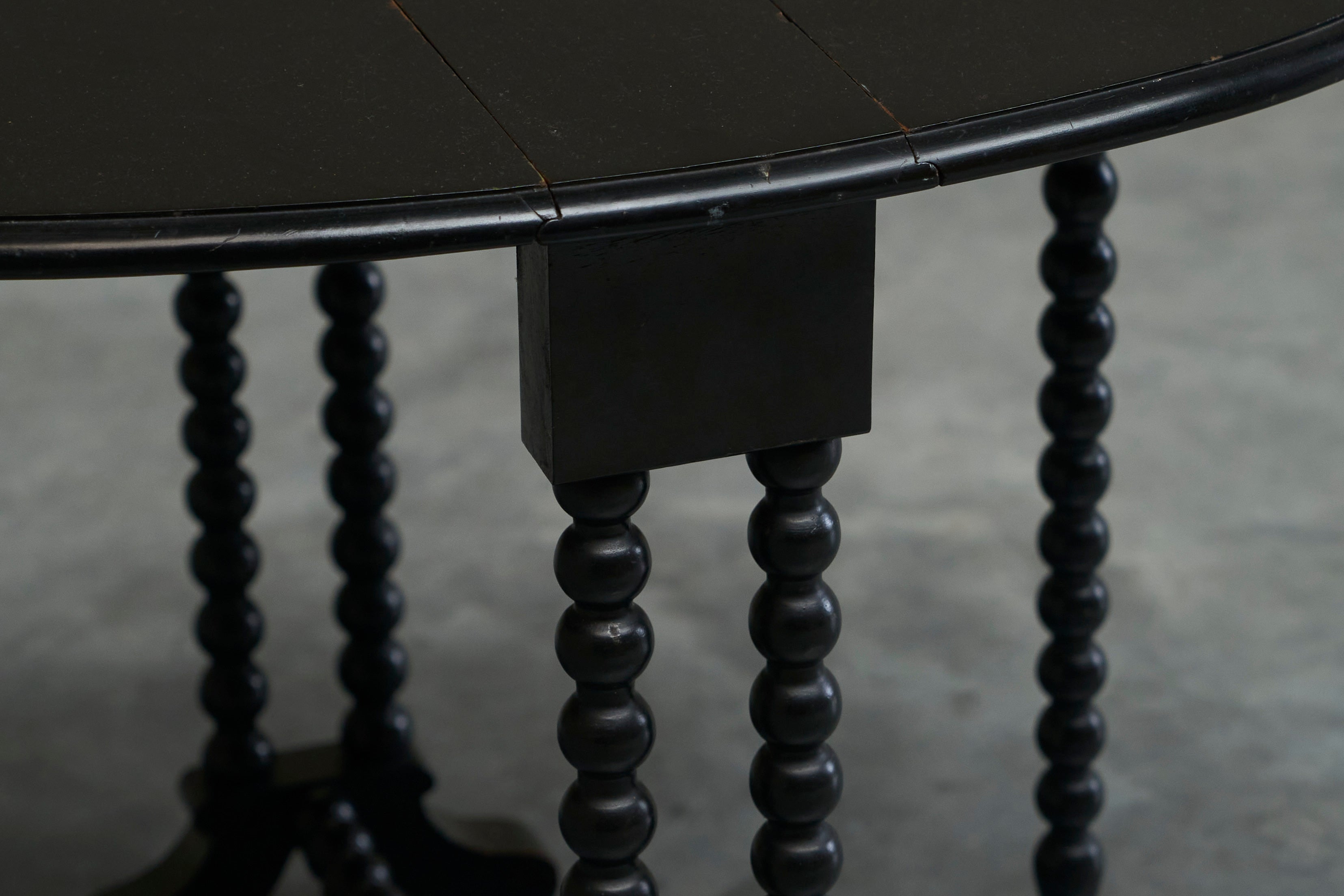 Beautiful Ebonized Bobbin Turned Baby Sutherland Table England Late 19th Century — alternate view
