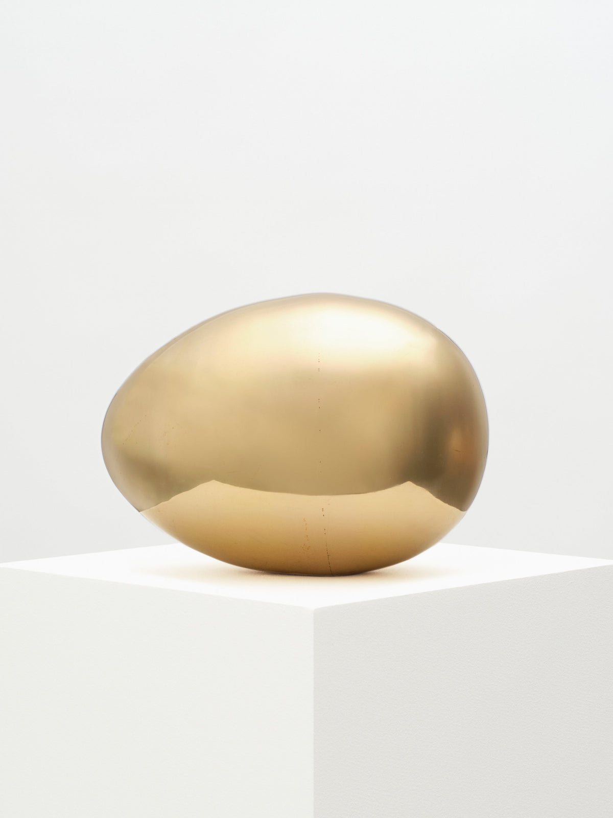 Brass | Egg Sculpture — side angle