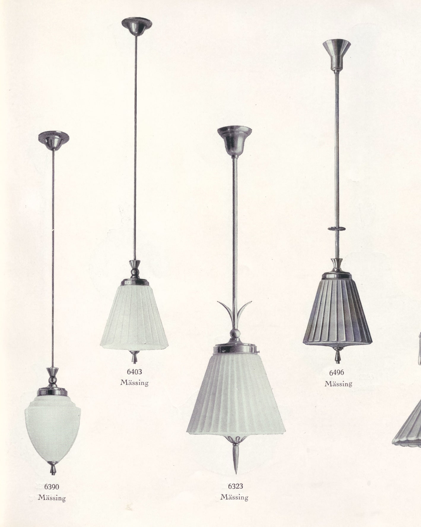 Art Deco Pendant Light by Böhlmarks, Sweden, 1920s-30s — detail view