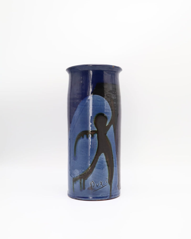 Mid-Century Modernist Cobalt Blue Ceramic Vase by Thomas Buxó, 1970s by Forma Finds | The Oblist