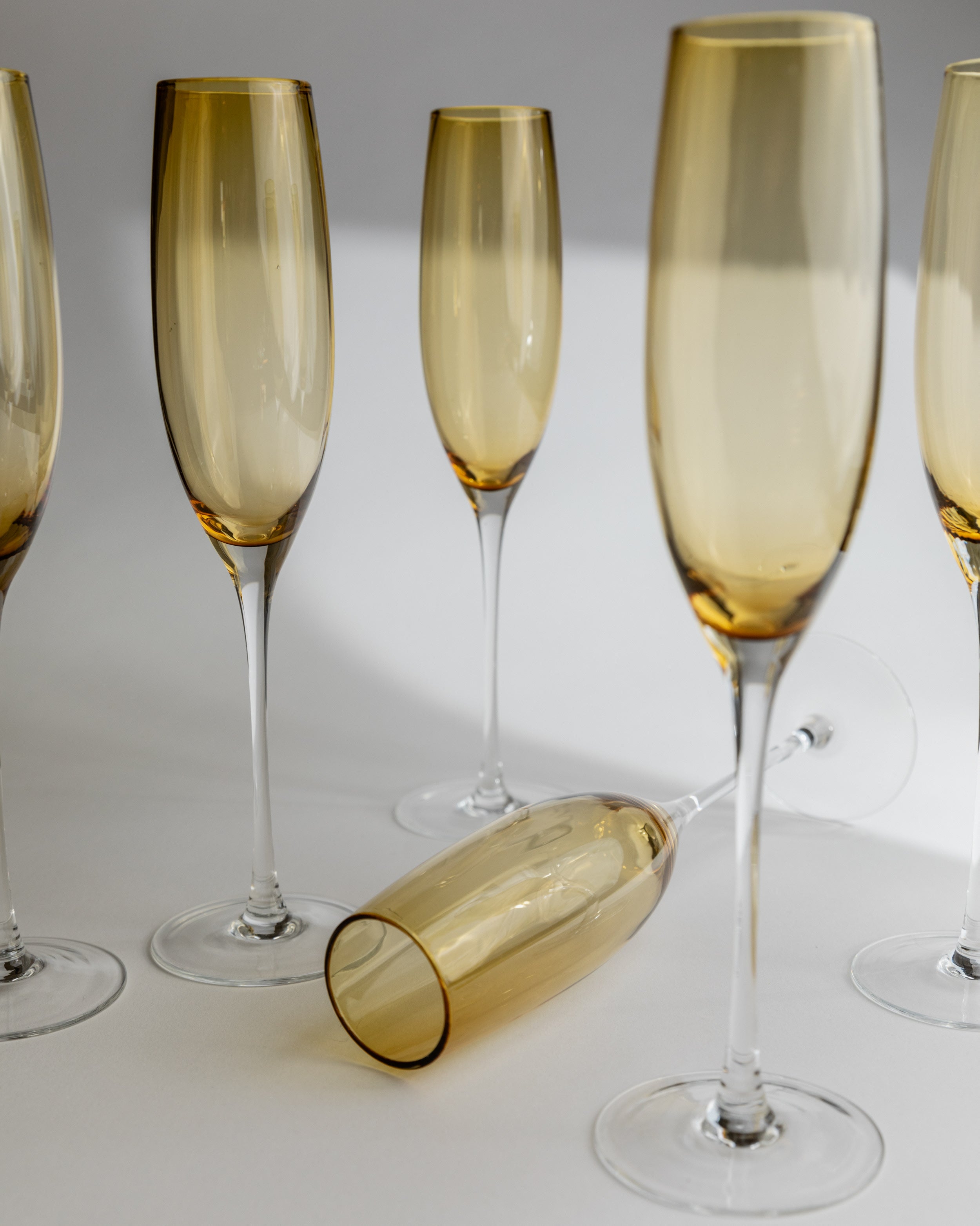 Verres à champagne en verre de Murano, ensemble de 6, MCM Italie années 1960