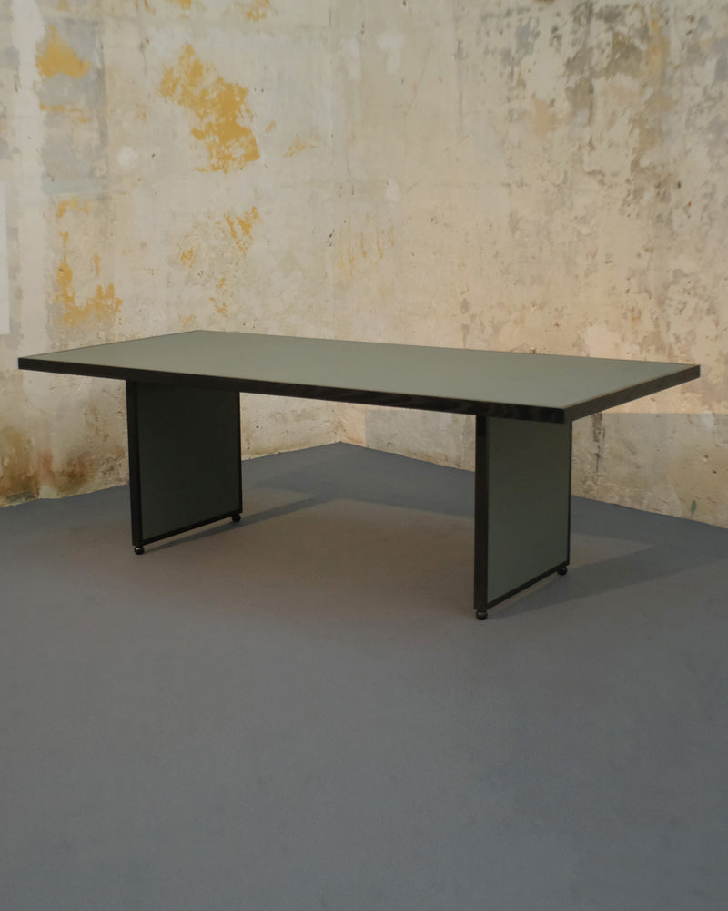 Large Table with Bond Leather by Clara Jorisch | The Oblist