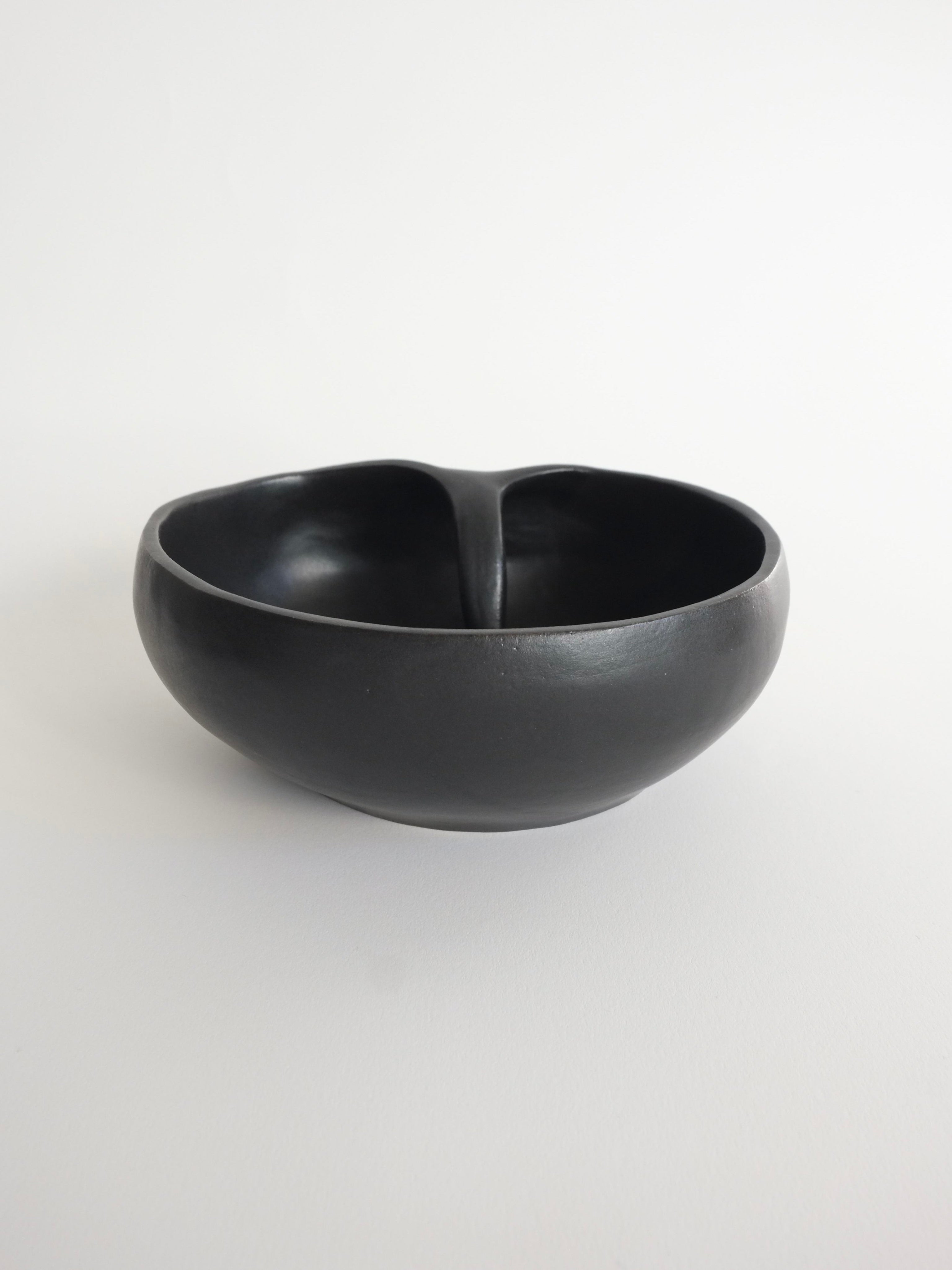 Seed Bowl — close-up of matte black ceramic surface