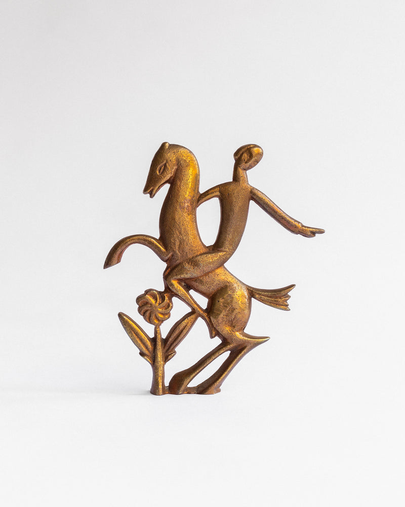 Art Deco Brass Sculpture by Karl Hagenaure, Austria, 1930s by Spigel | The Oblist