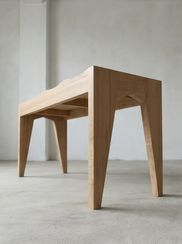 single seat bench "Onde" — side angle