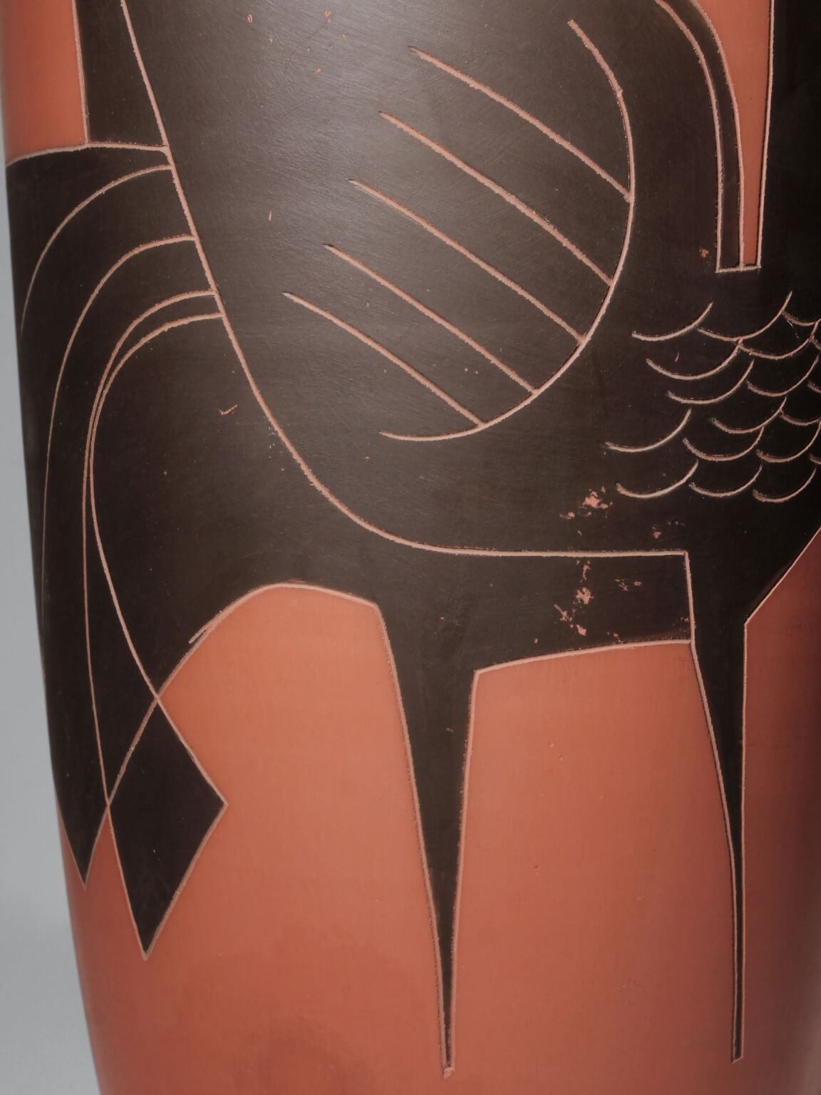 Joep Thissen Large Sgraffito Terracotta Ceramic Vase For Loré — alternate view