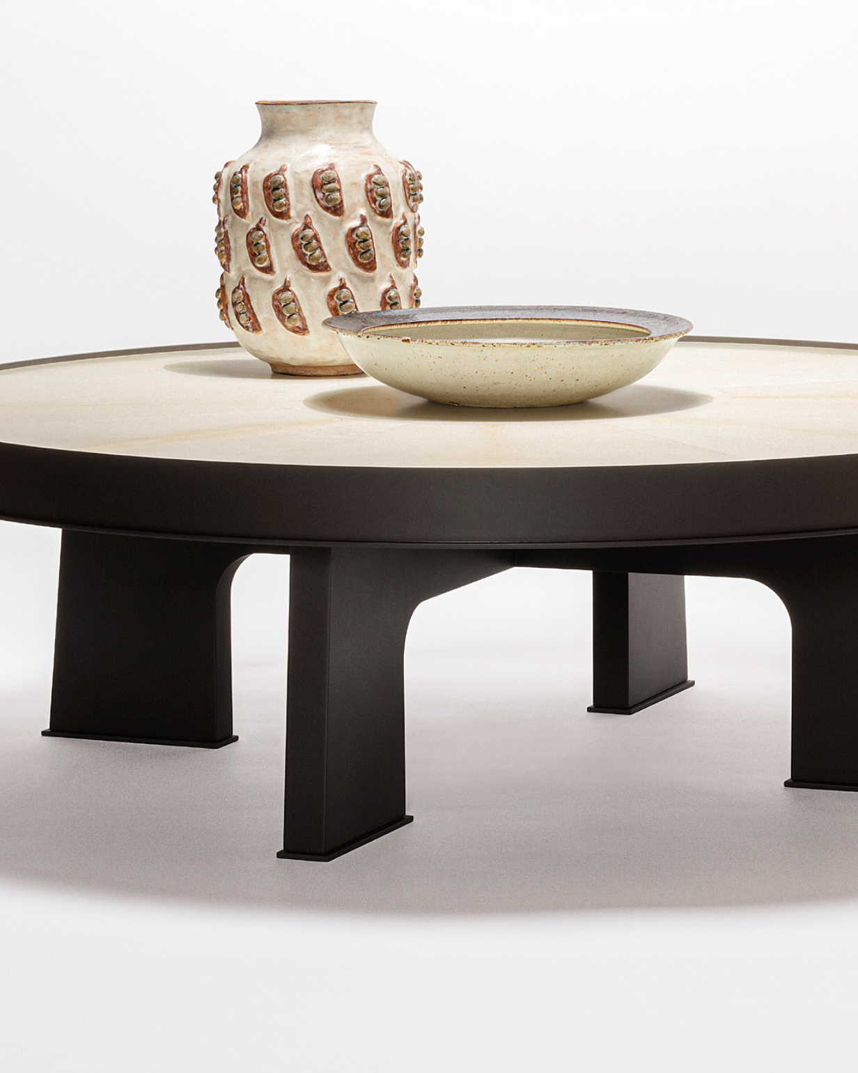 Table Basse Ronde ATTICA - Parchemin