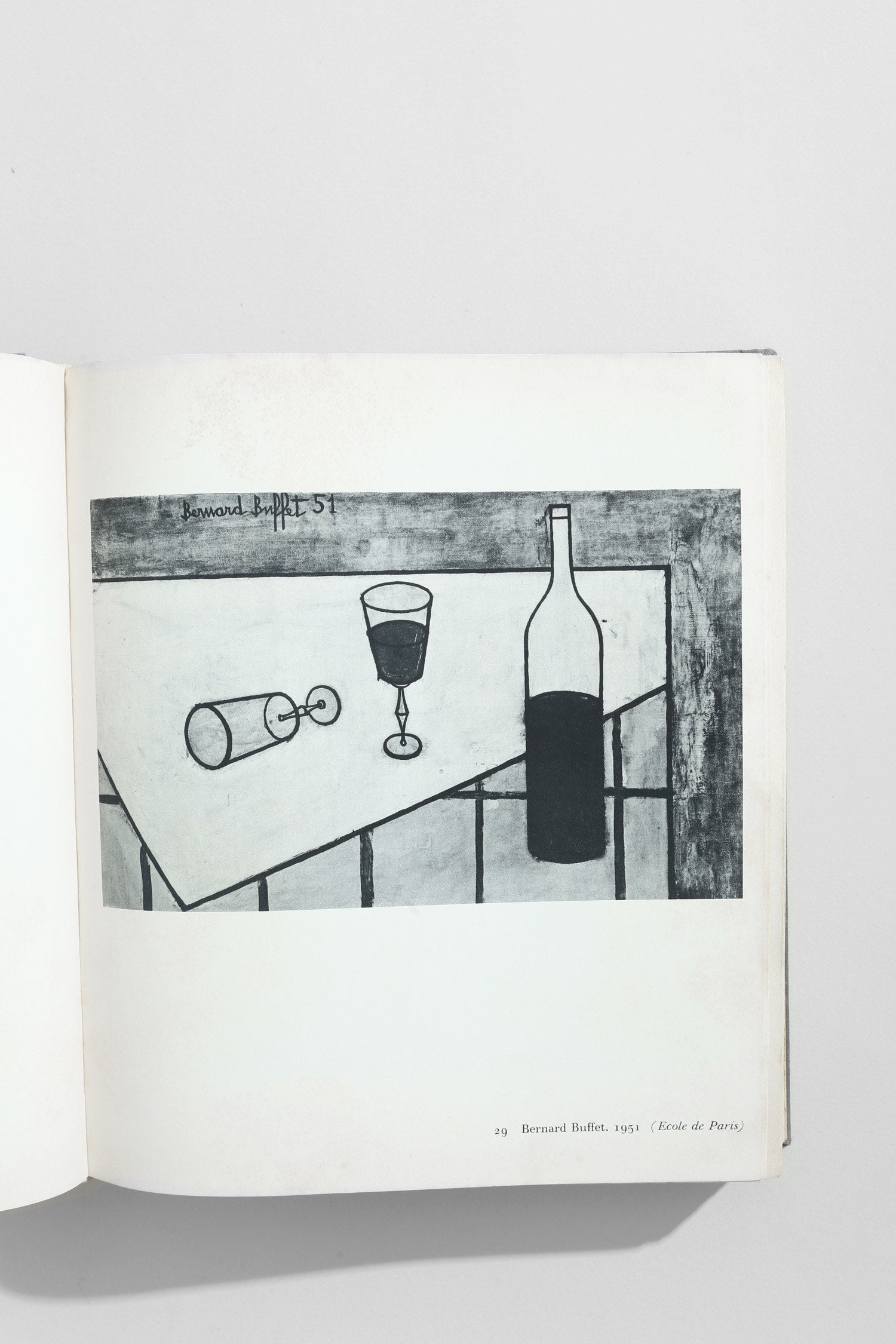 Art Since 1945 Book — side view of black and white artwork page
