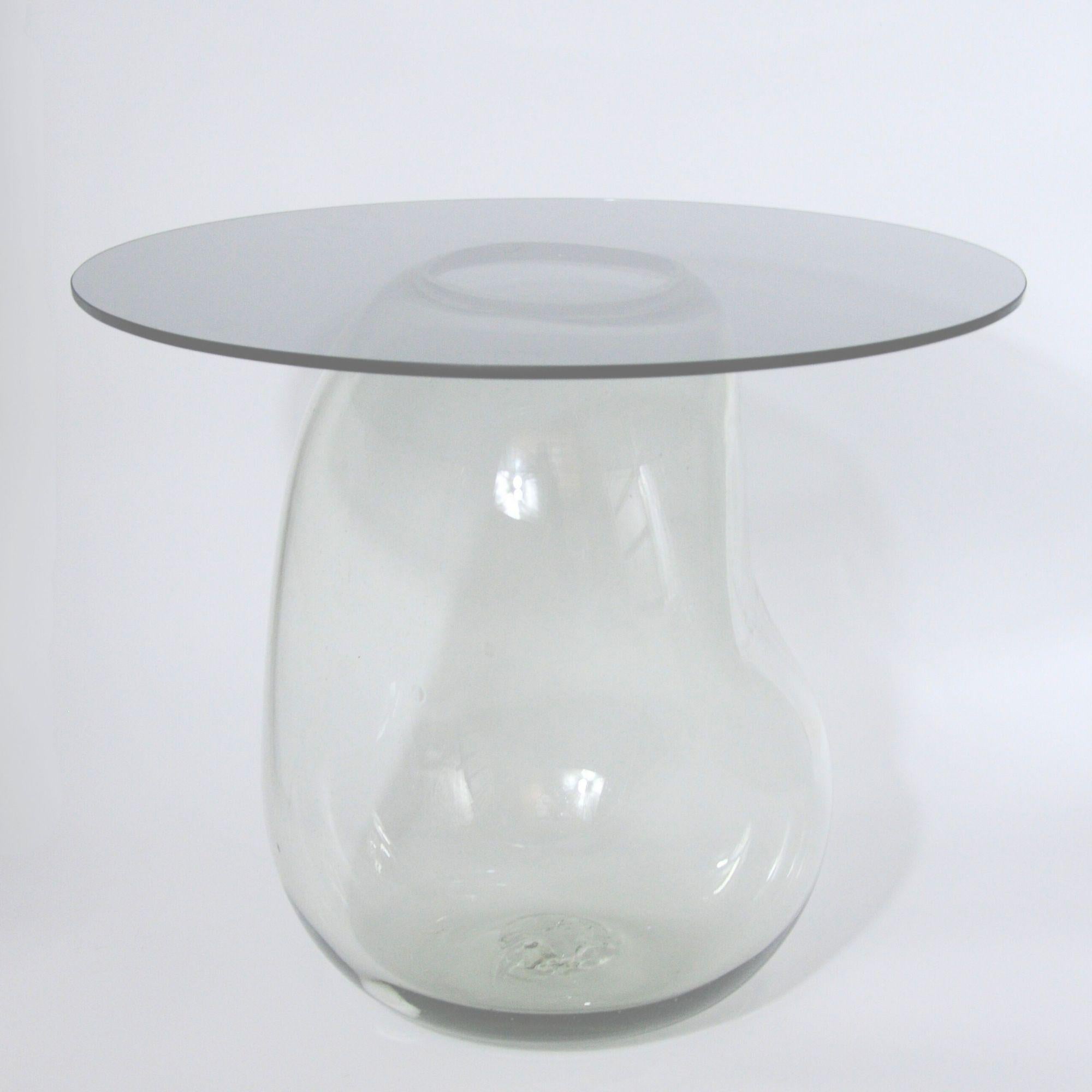 Bubble Side Table in Glass by Panorammma | The Oblist — modern transparent design
