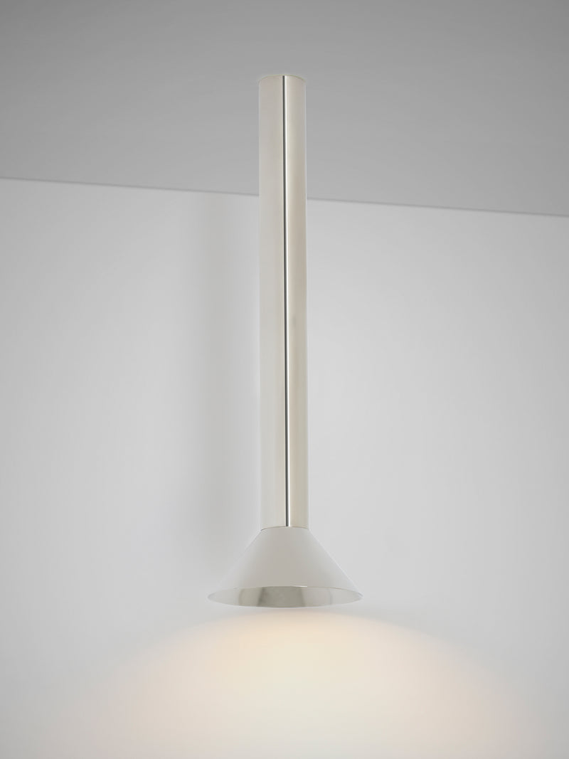 TORRES Pendant Tall - Flush Mounted — close-up of polished metal finish