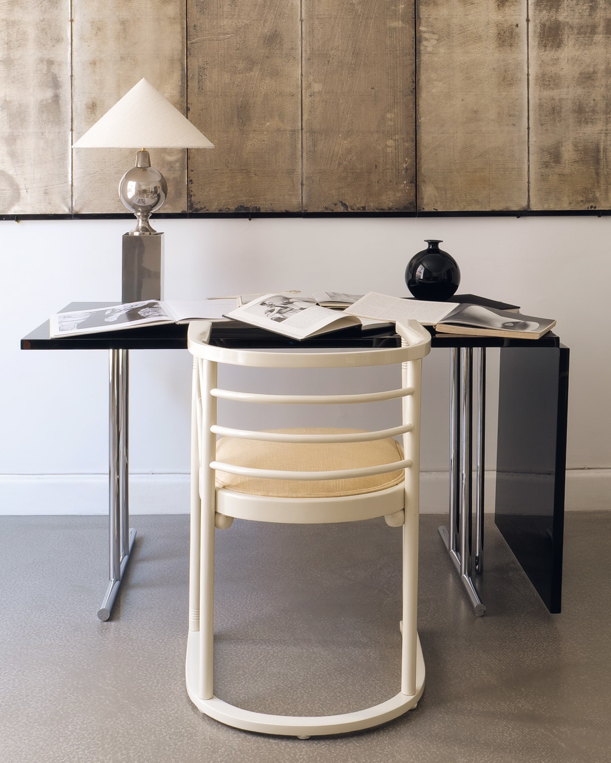 Lampe de Table en Chrome Philippe Barbier 1970