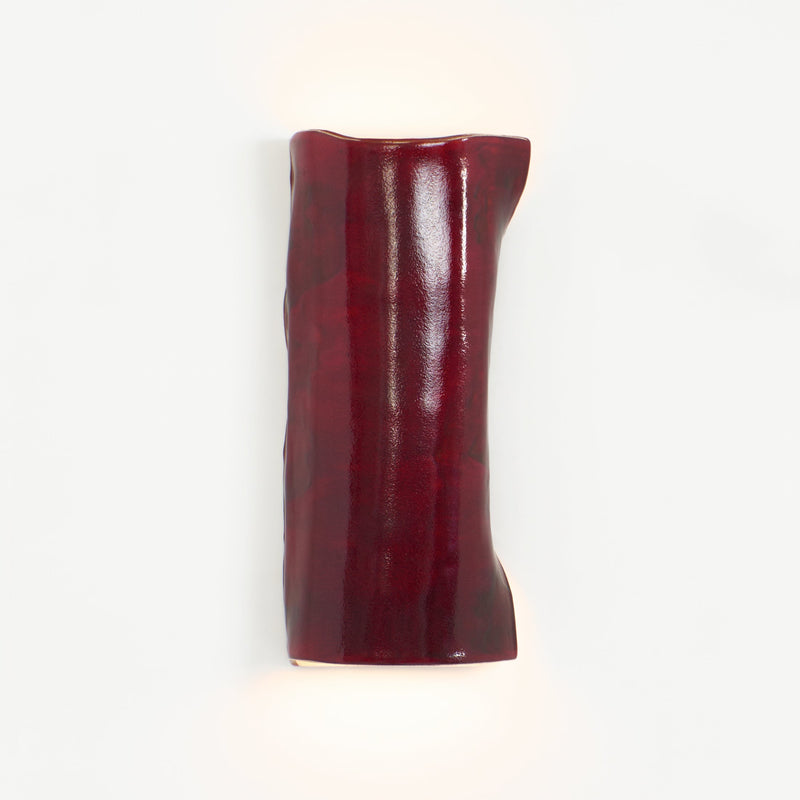 Papel Wall Light (X large) — close-up of red ceramic texture