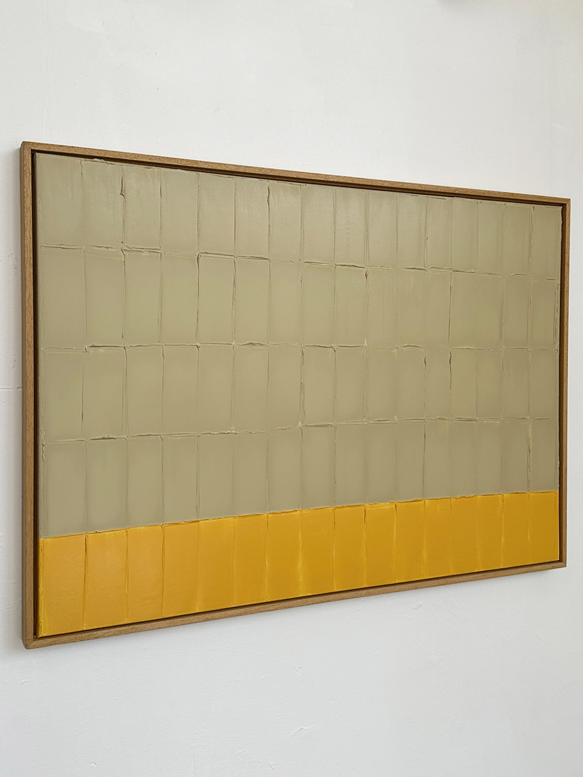 'Horizon Yellow - Strokes' Painting — detail view