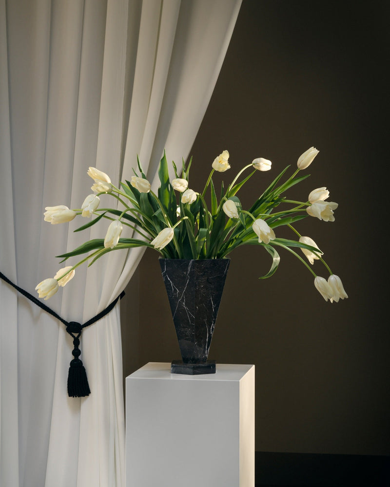 Vase 01 XL by Studio Vraco | The Oblist — black marble, modern design