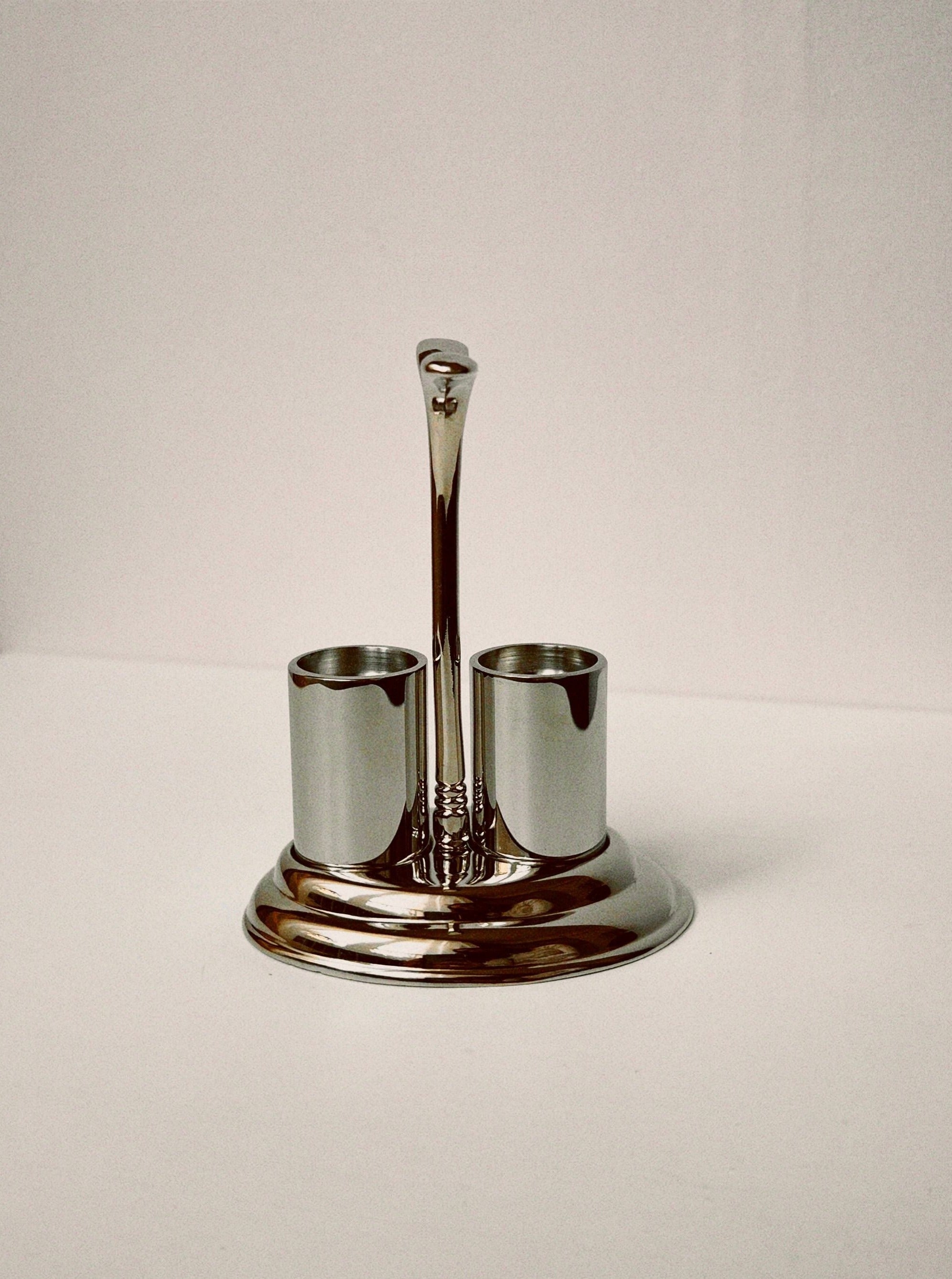 Salt & Pepper Shakers in Holder