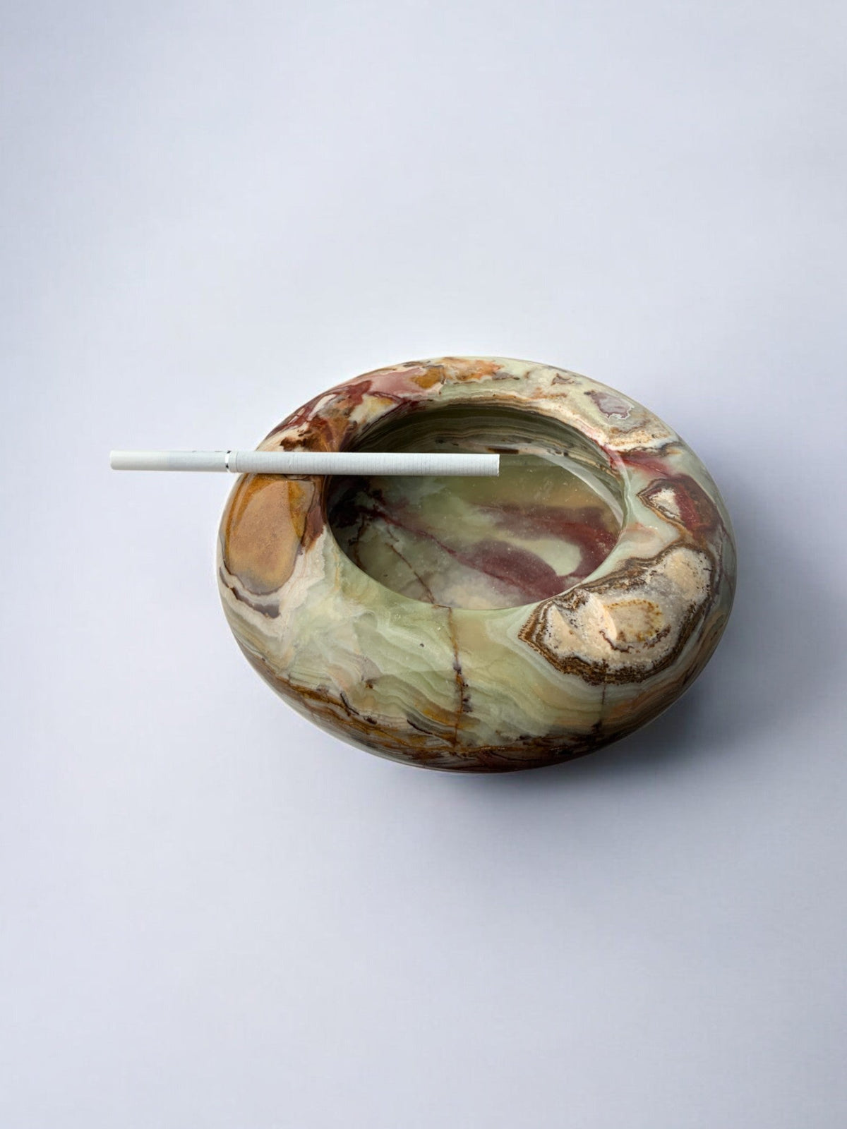 Mid-Century Onyx Catchall Ashtray, Italy, 1970 — side angle