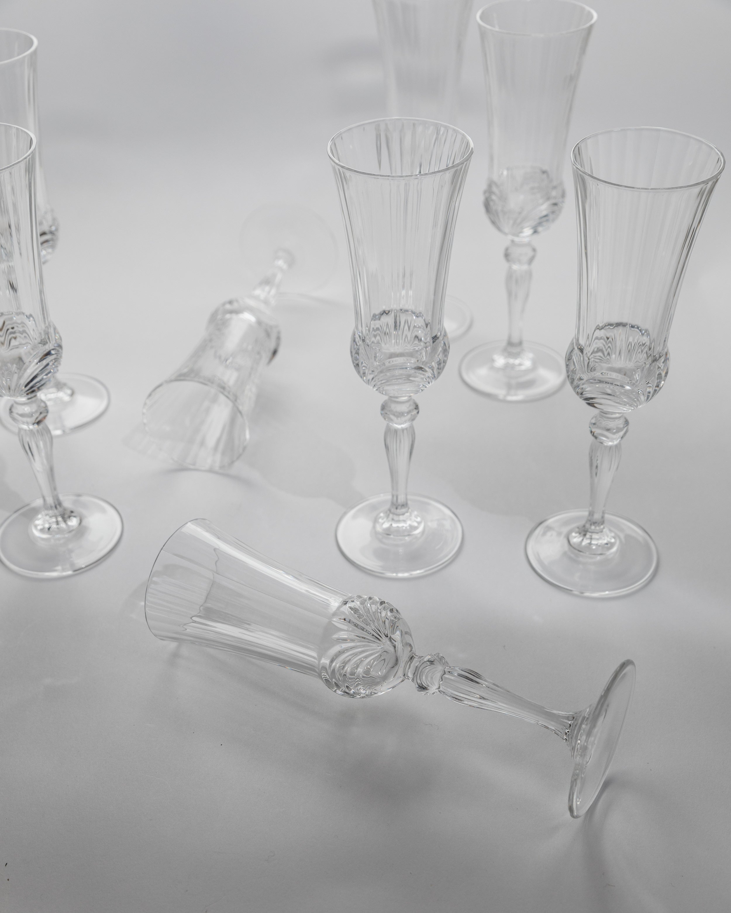 Verres à Champagne en Cristal - Ensemble de 8, 1980s